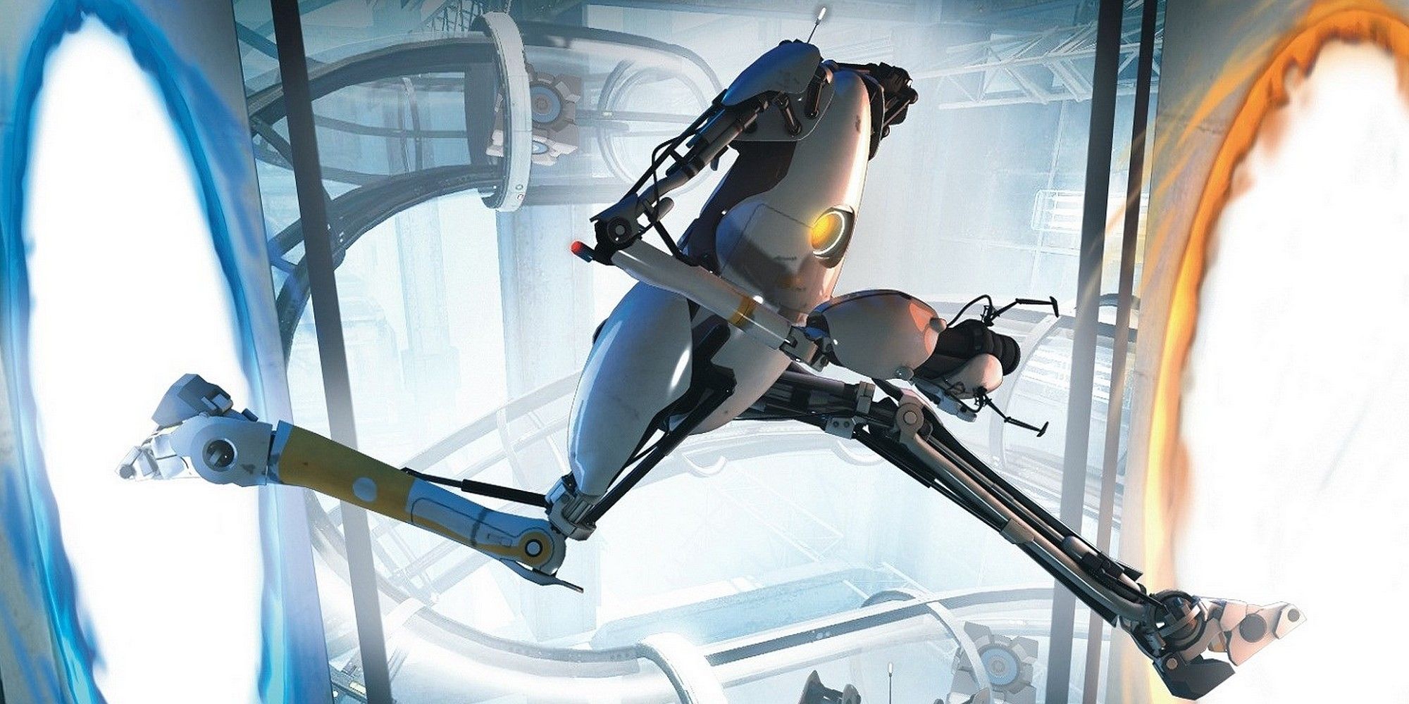 Portal robot jumping between blue and orange portals best pc games of all time