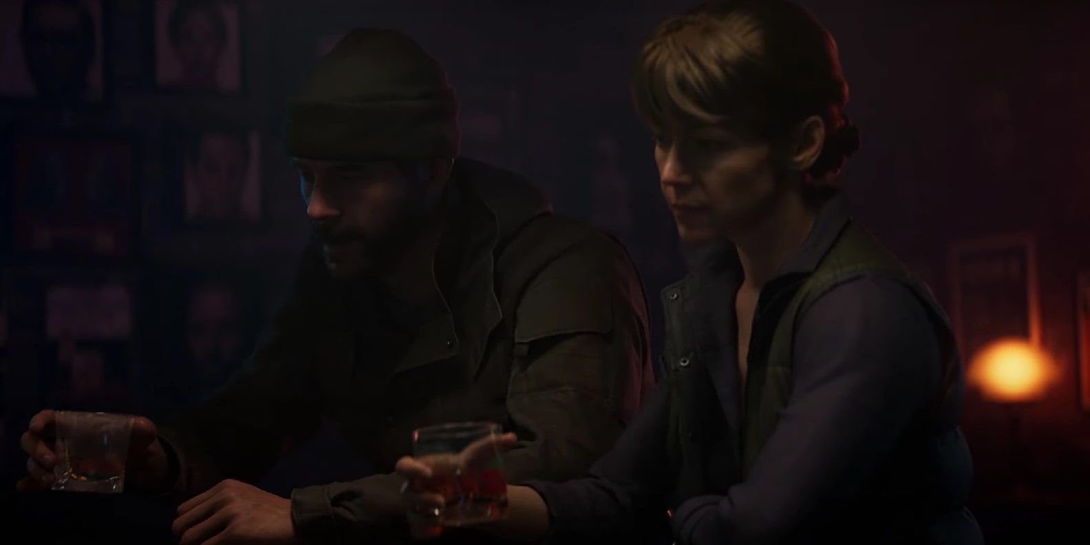 Screenshot of Price and Kate toasting to &ldquo;cutting the heads off snakes&rdquo; at the end of COD Modern Warfare 2.