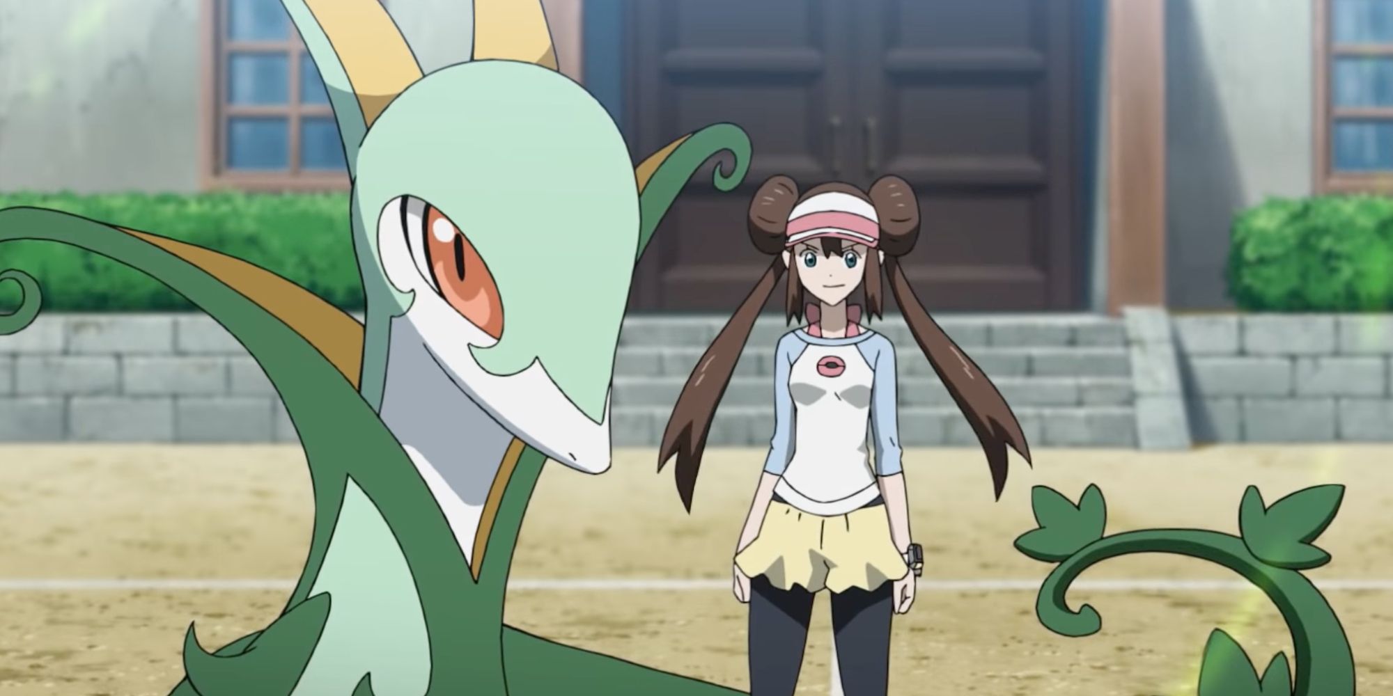 Serperior and Player Character from Pokemon Black Version 2 and Pokemon White Version 2