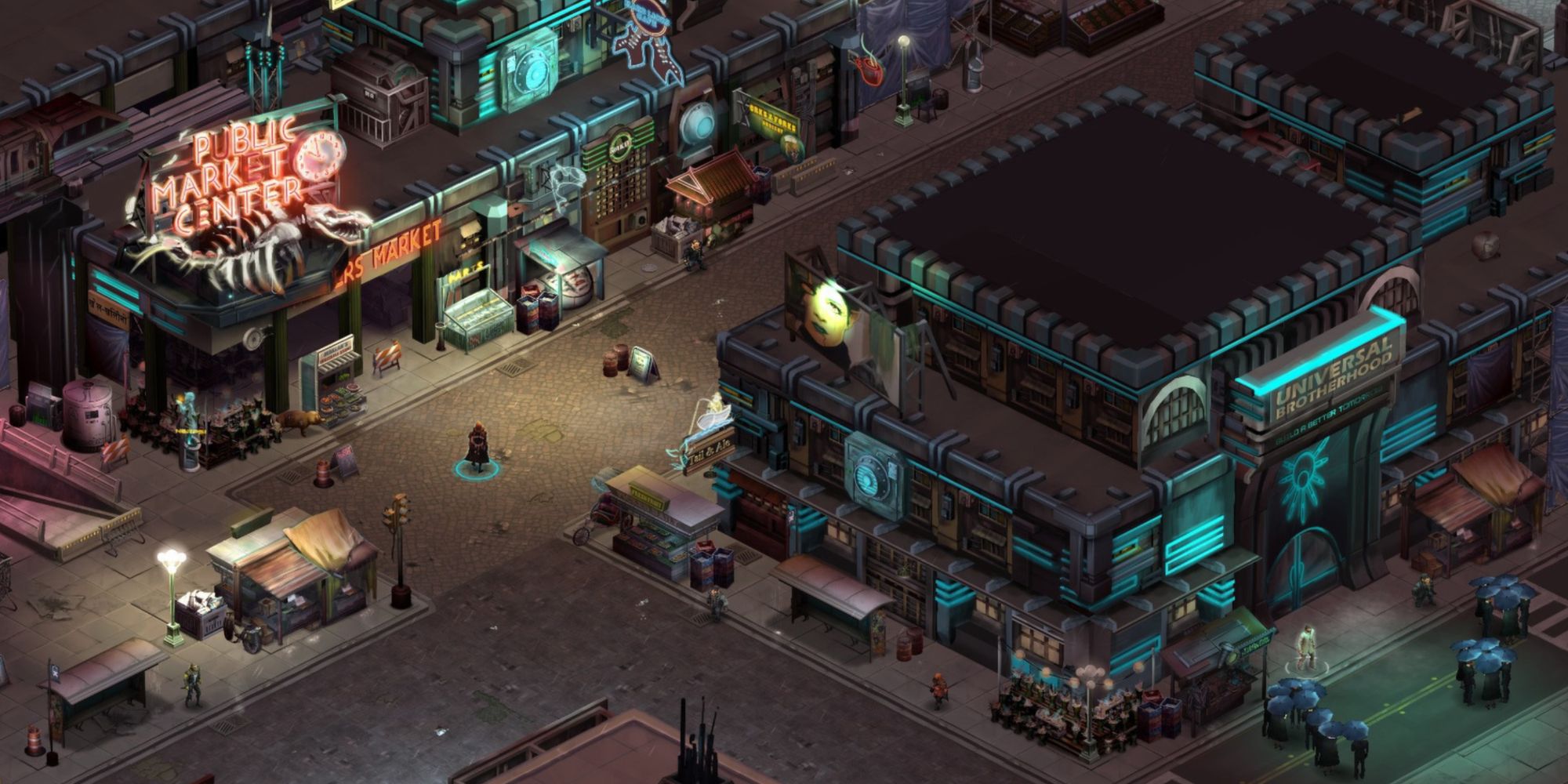 Cyberpunk city in Shadowrun Returns