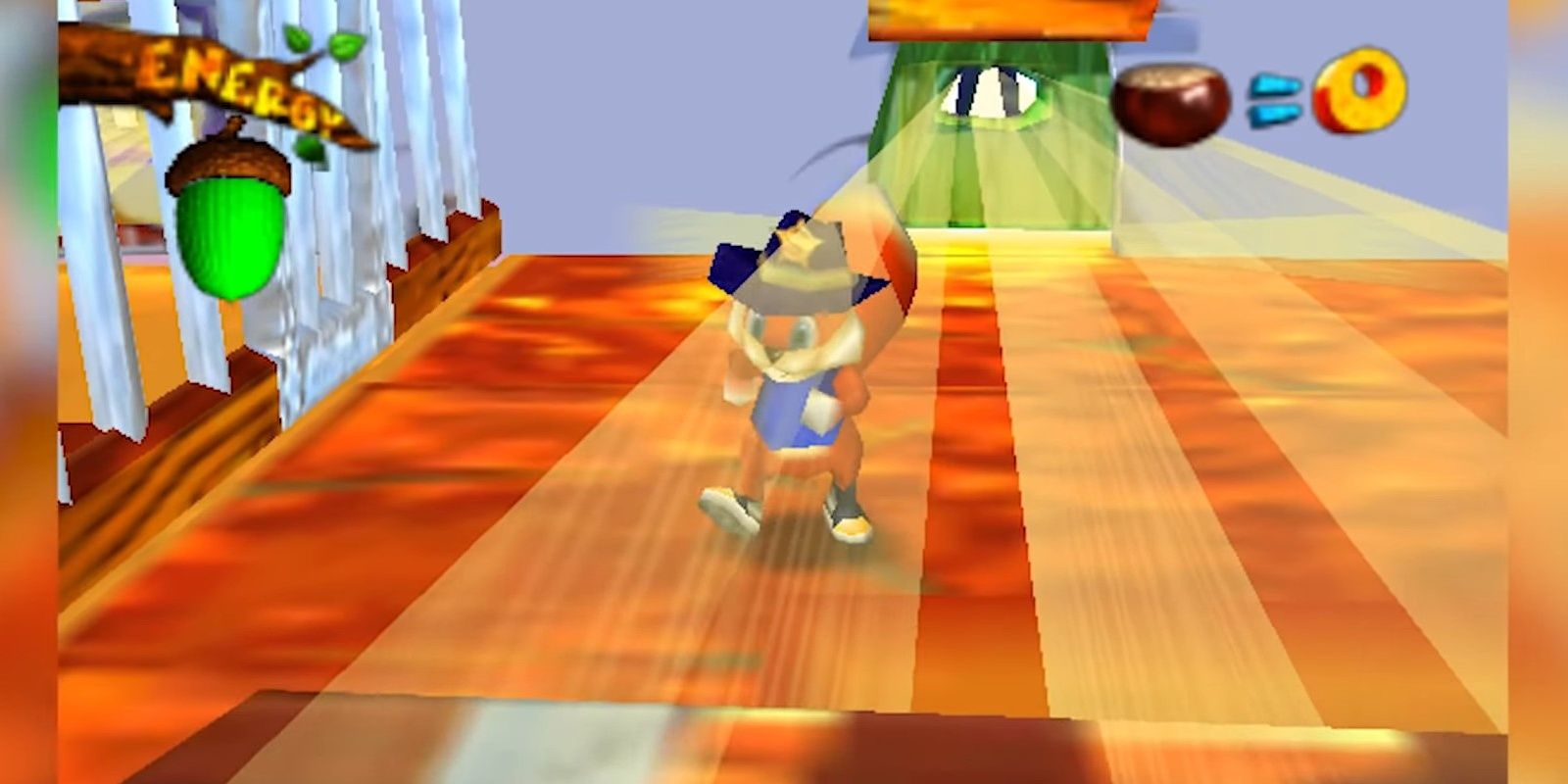 Sheriff Conker on duty during the early version of Conker's Bad Fur Day.
