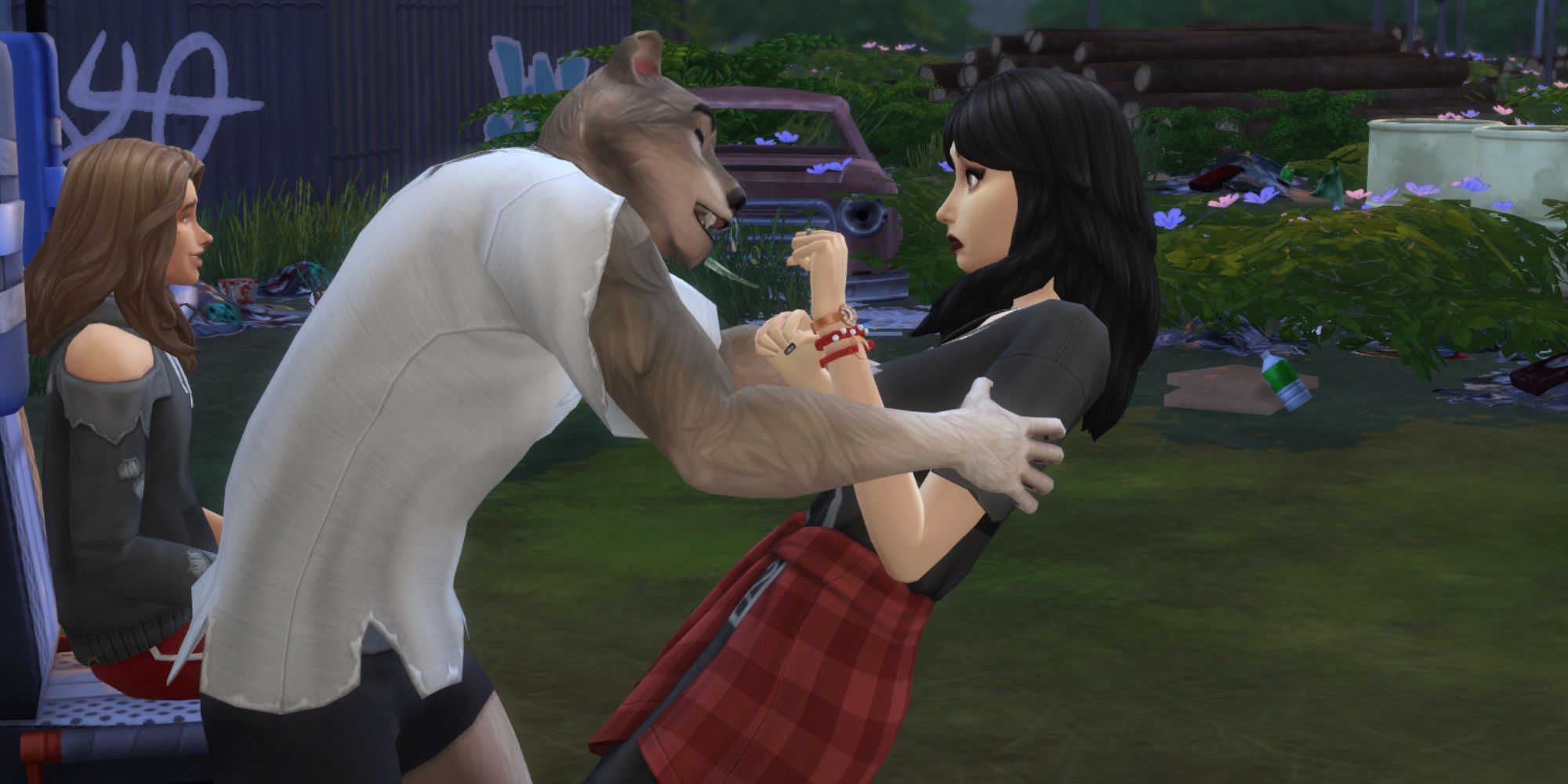 Sims 4 werewolves about to be bitten