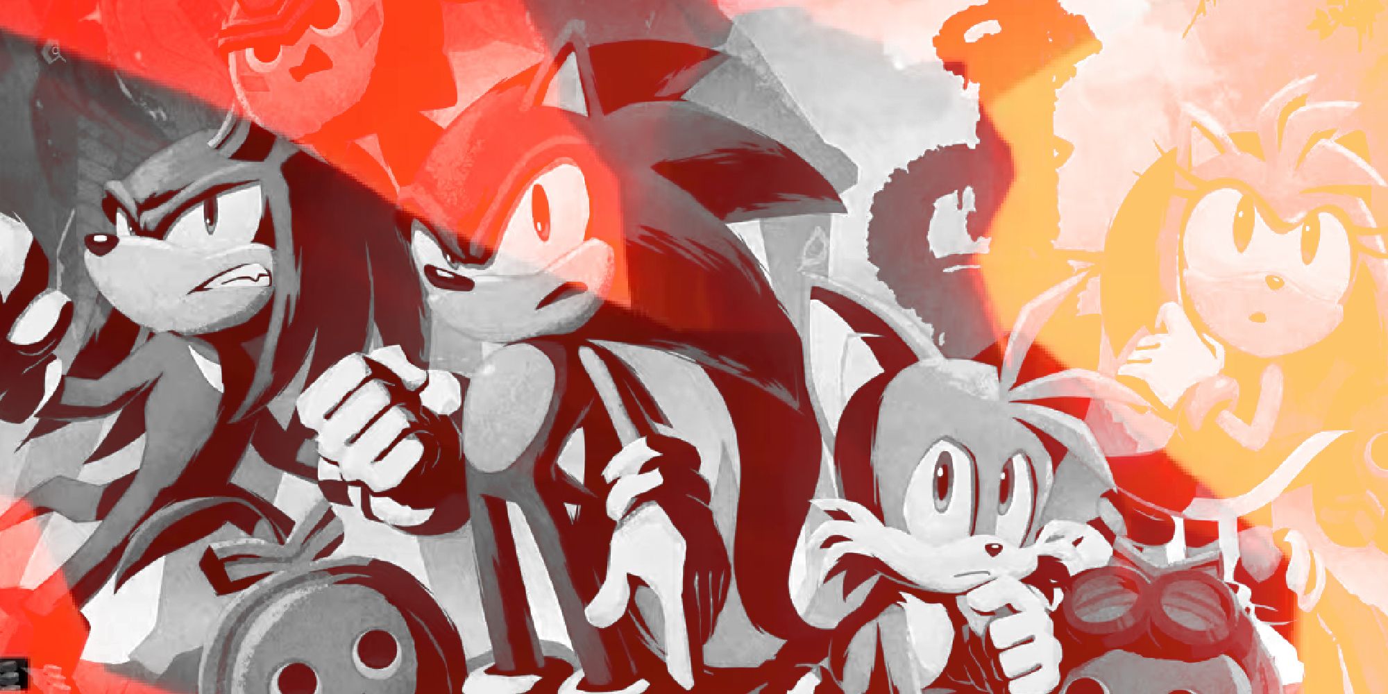 Sonic Frontiers with the The Game Awards filter over the top