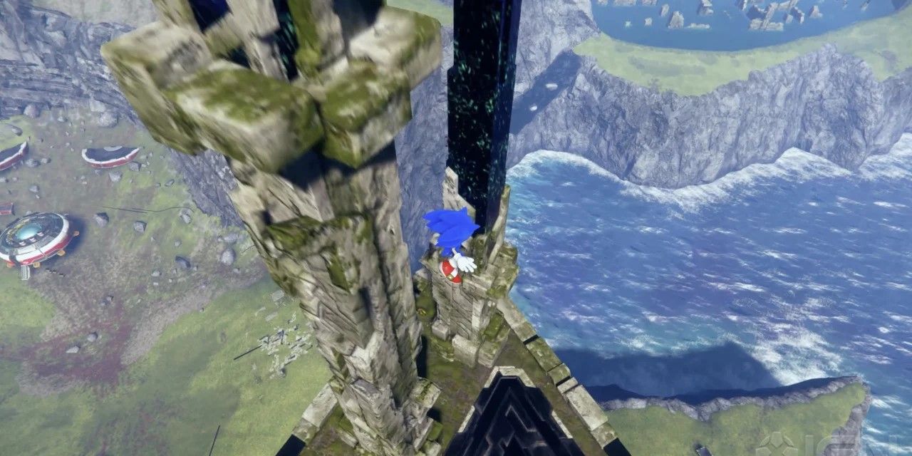 Sonic attempts to climb in Frontiers
