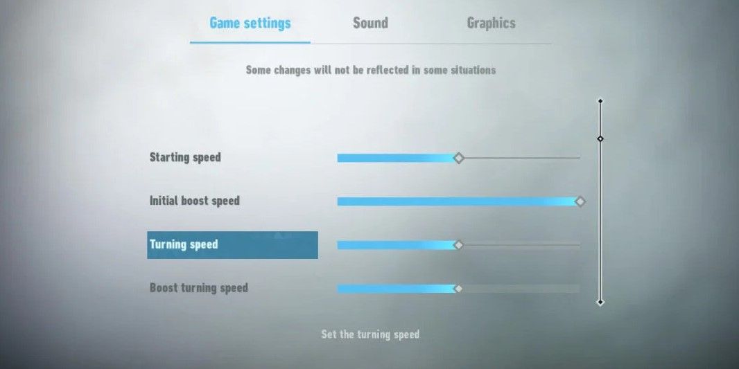 Sonic's speed settings in Frontiers