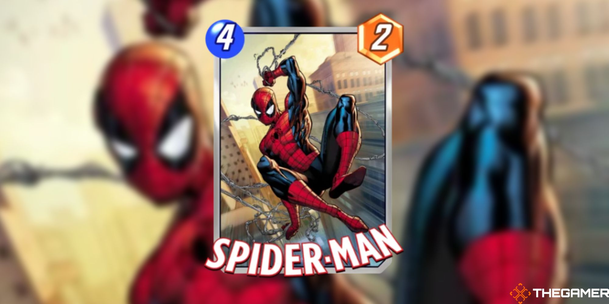 Marvel Snap - Spider-Man on a blurred background