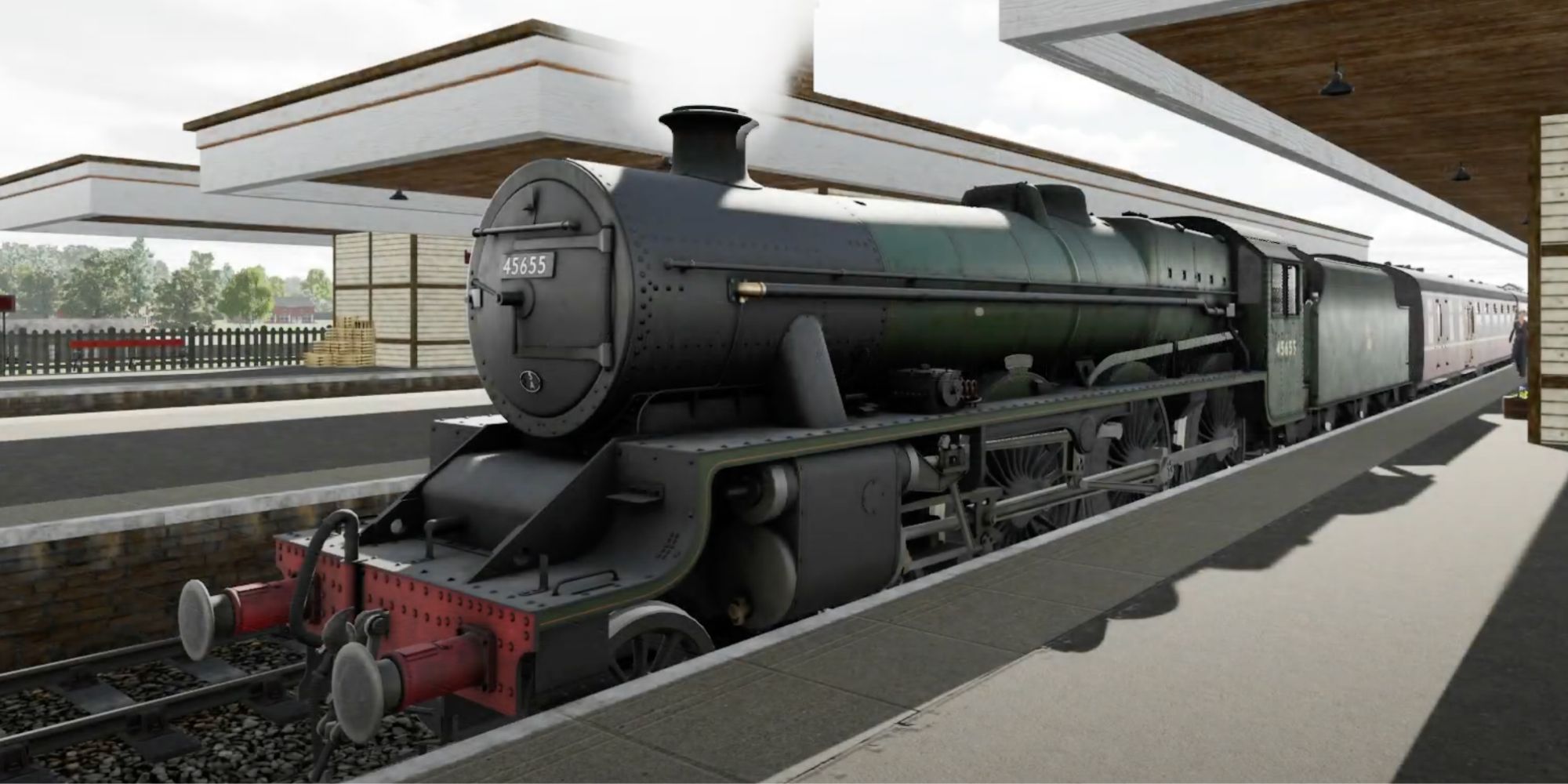 Photo of stationary Stanier Jubilee Class 6P in Training Center