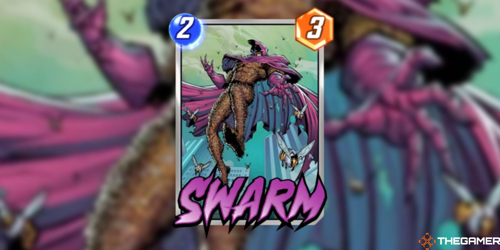 Marvel Snap - Swarm on a blurred background