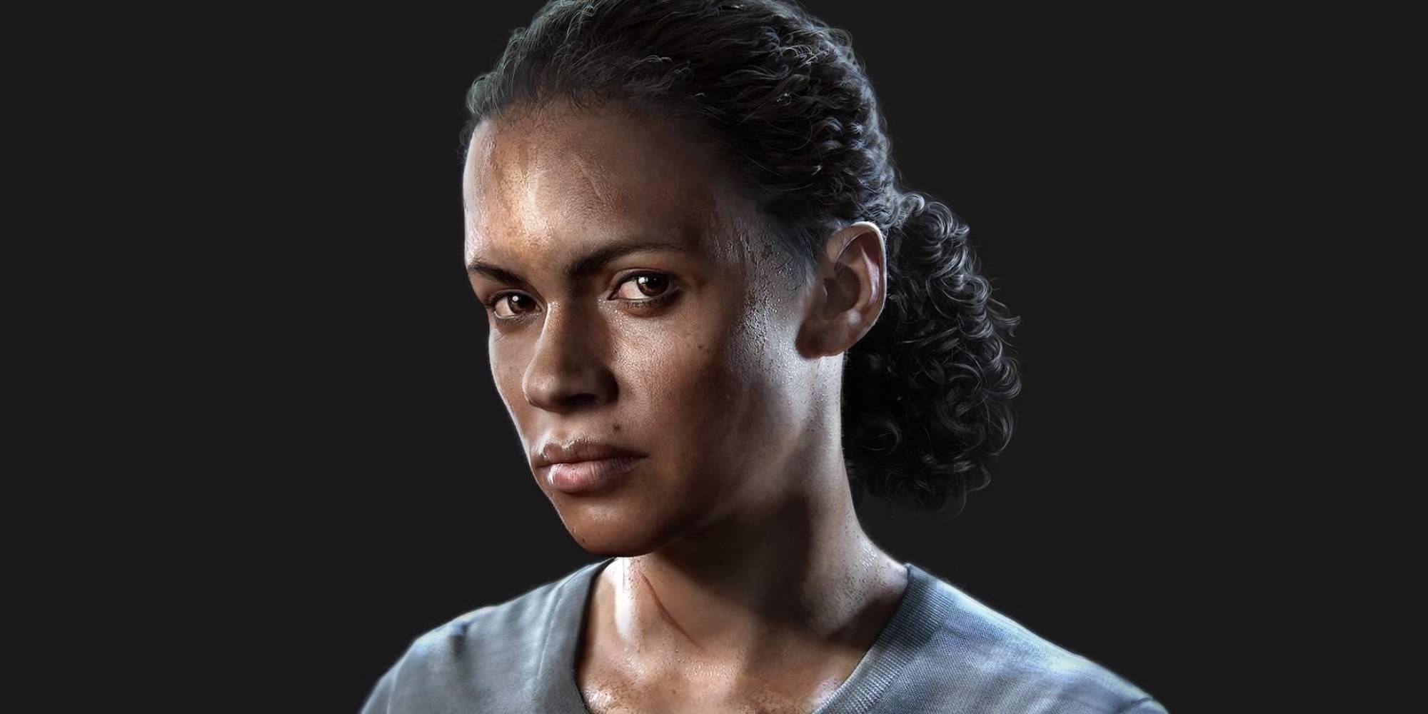 Nadine Ross of Uncharted looks to the viewer