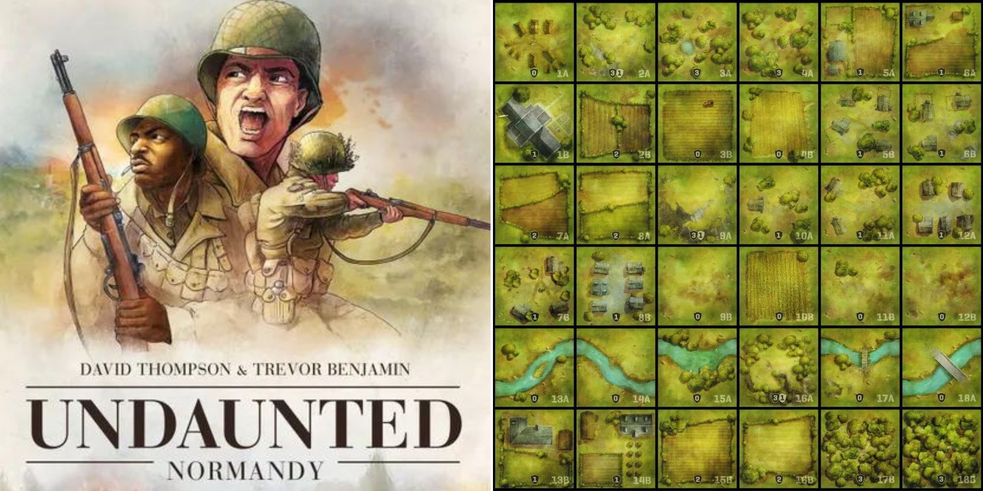 Undaunted normandy Board Game Box - The Land Tiles