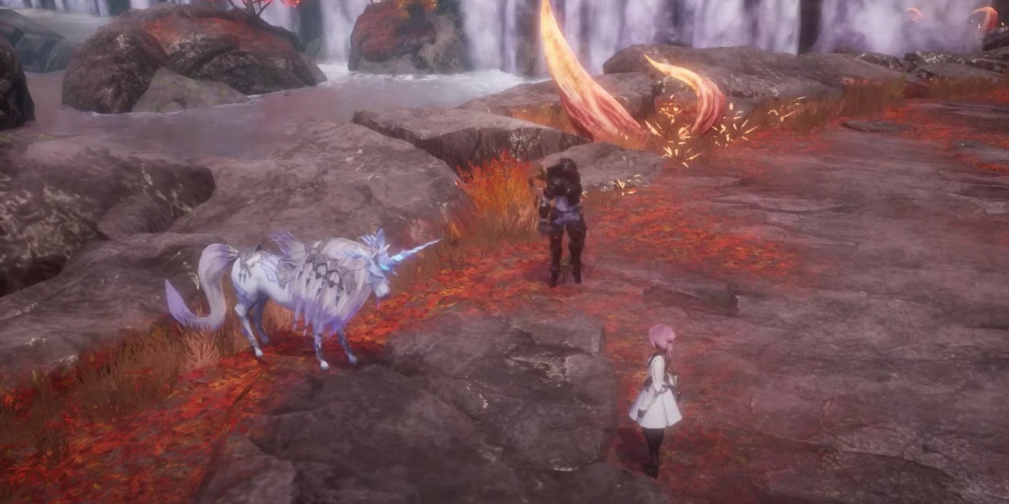 Unicorn and main character first encounter scene