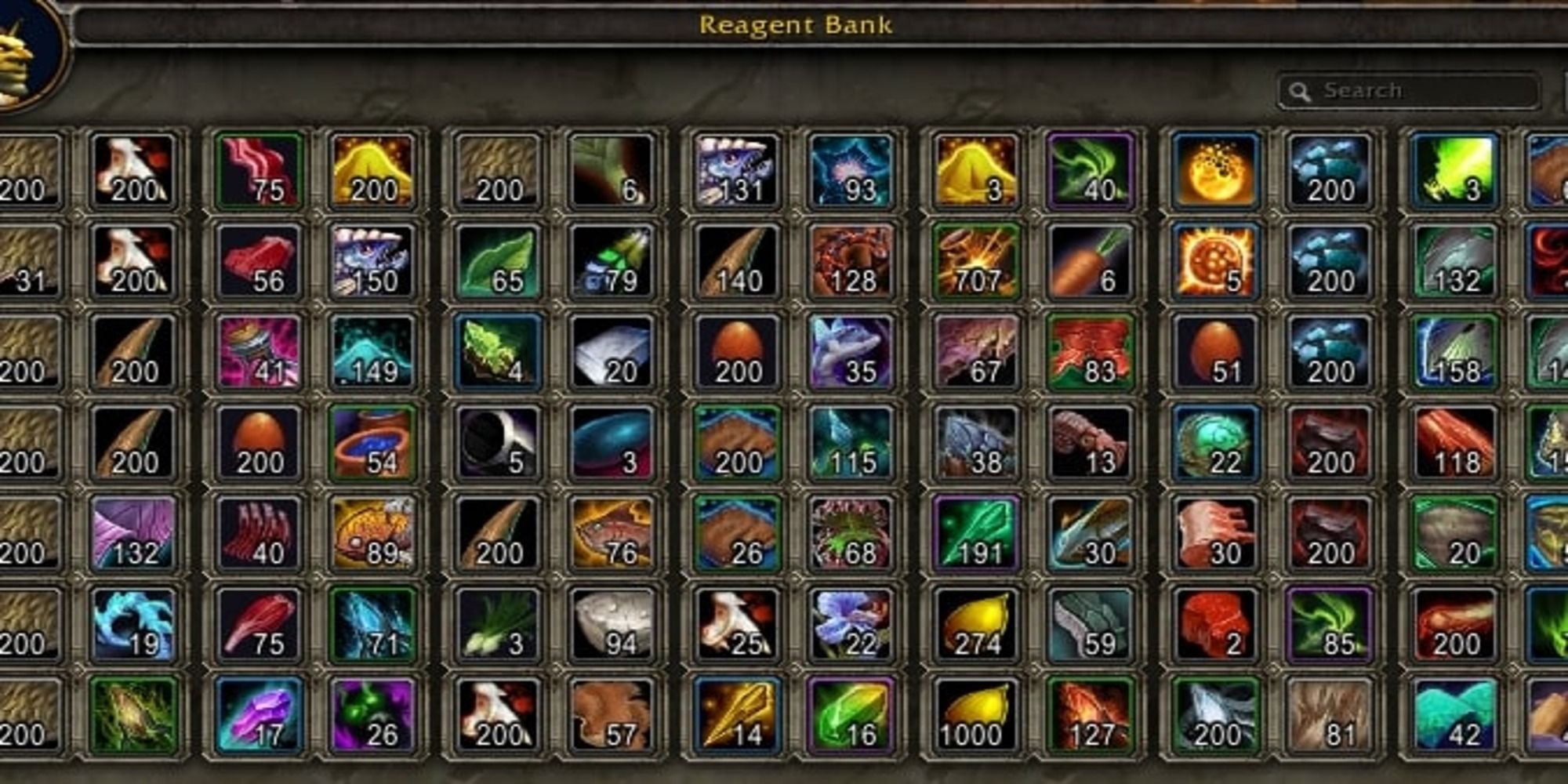 World of Warcraft Dragonflight Items in backpack