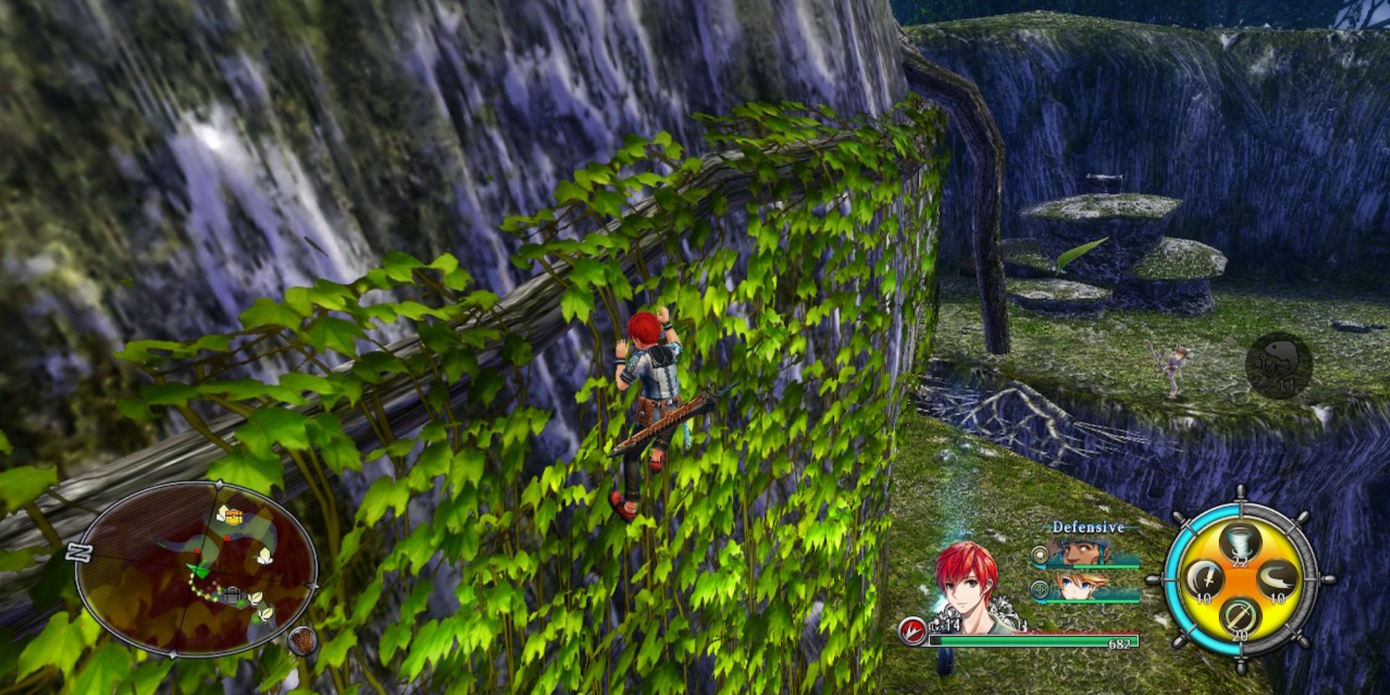 Climbing on Ivy Walls with the Grip Gloves Adventure Gear in Ys 8: Lacrimosa of Dana