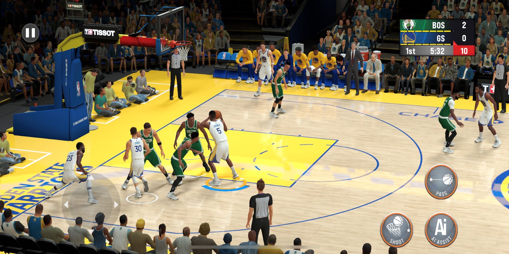 The Boston Celtics and Golden State Warriors face off in NBA2K23: Arcade Edition.