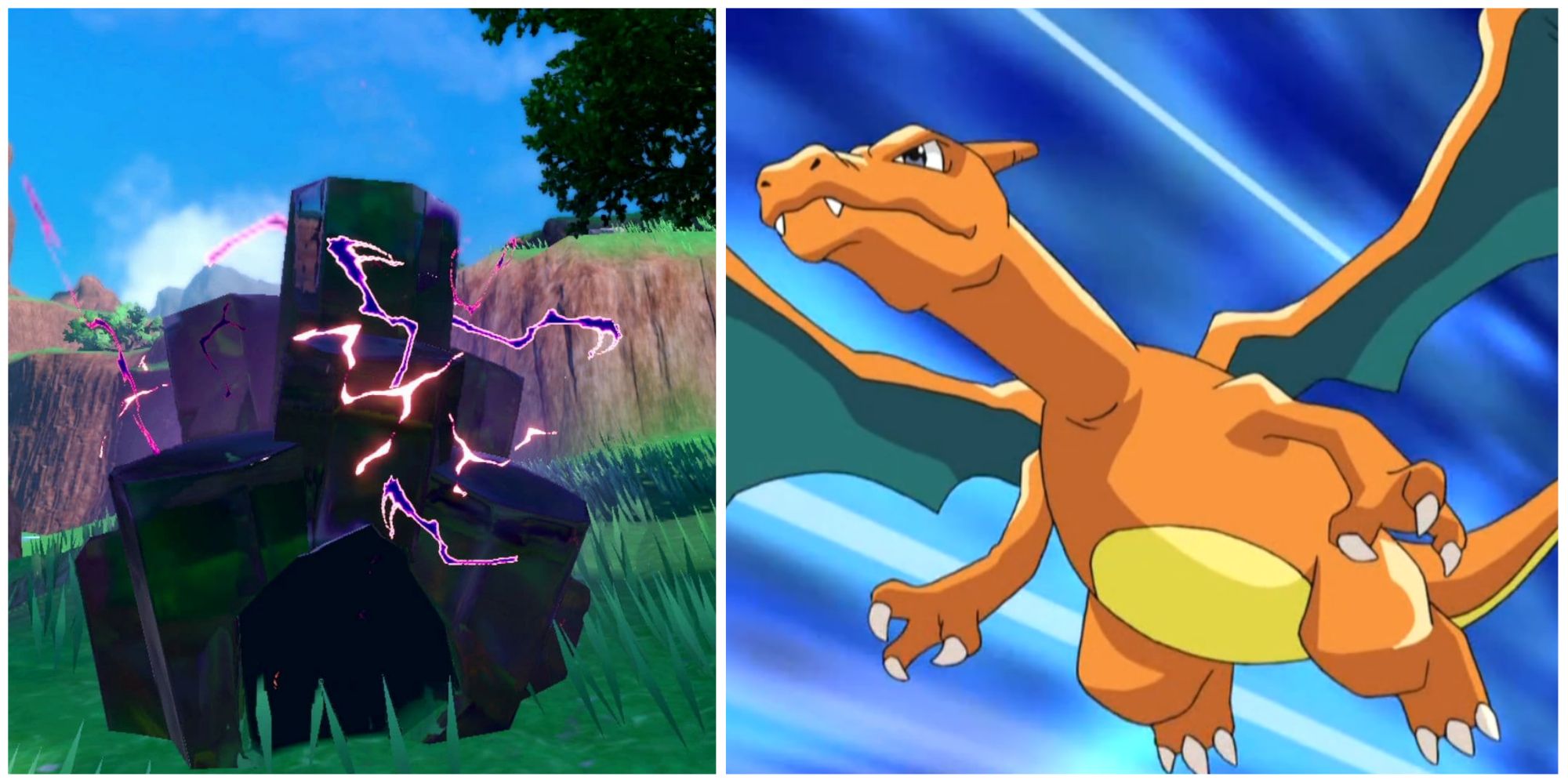 black crystal and anime charizard