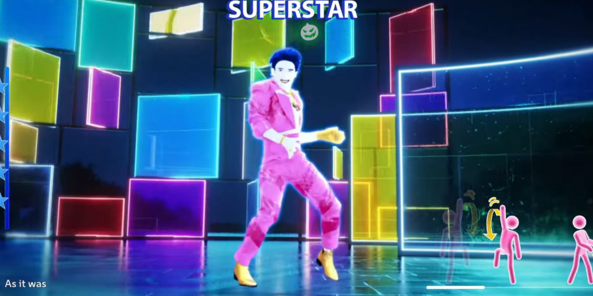 Pink suit Just Dance character dancing