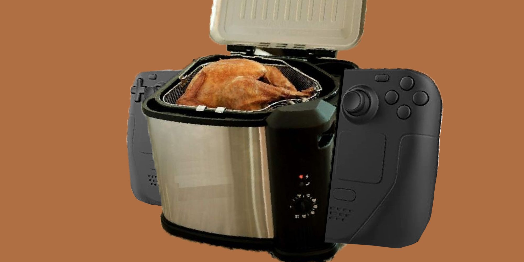 a turkey fryer crossed with a steam deck