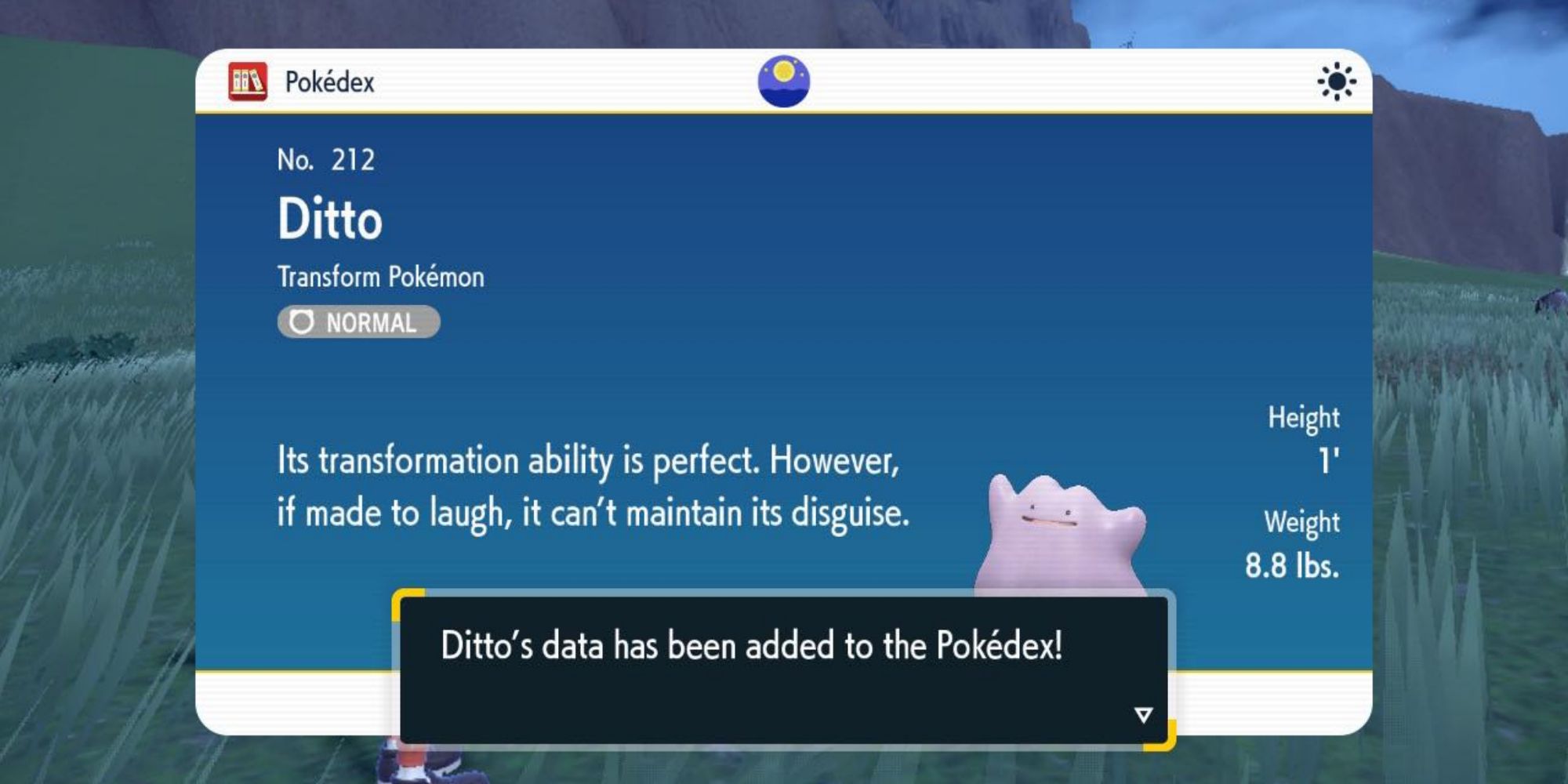 ditto's pokedex entry