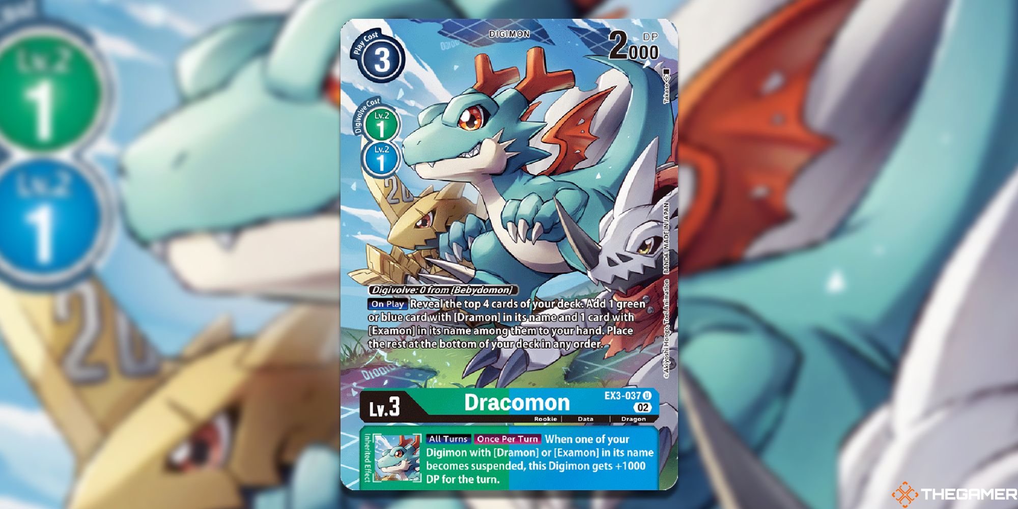 dracomon alt art ex3 digimon card game