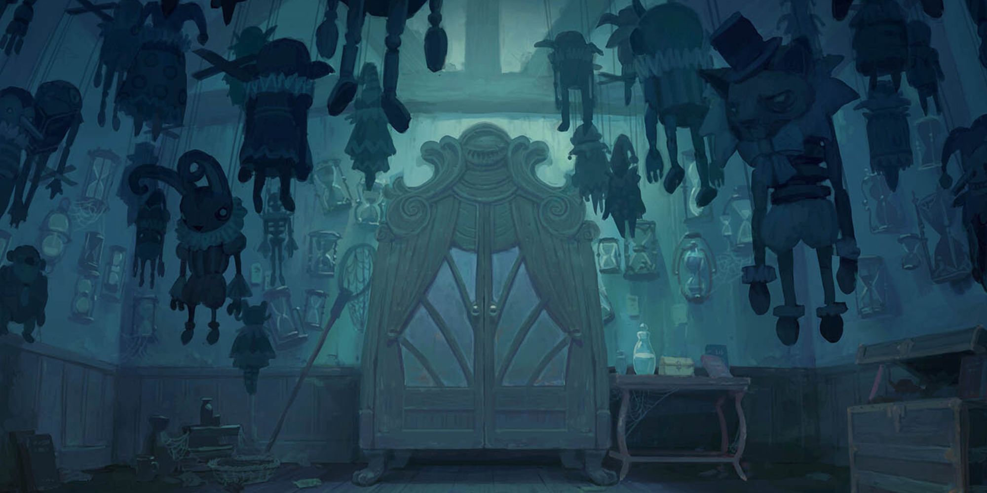 Dungeons And Dragons - A Creepy Room with dolls hanging from ceiling