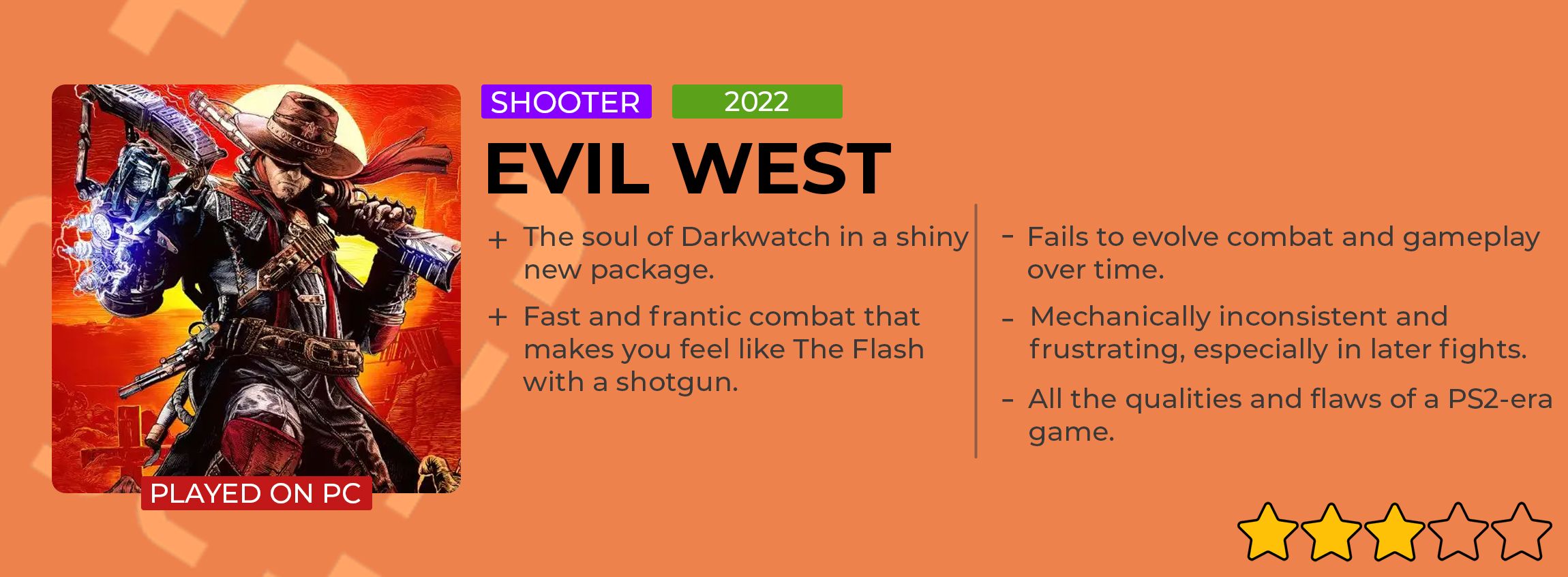 Evil West Review Card