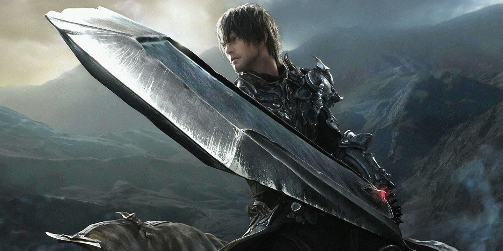 clive wielding a sword in final fantasy 16