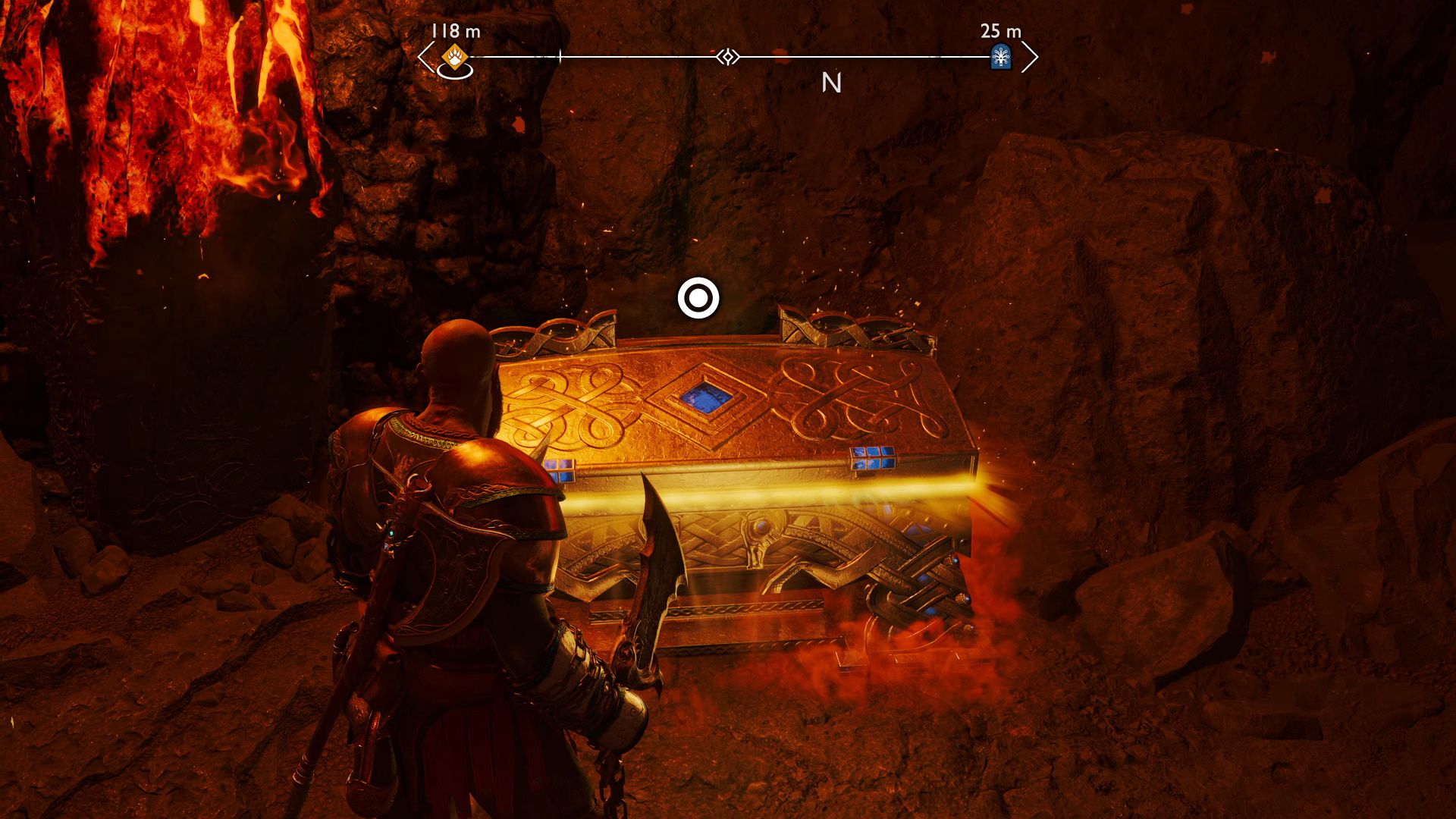 God Of War Ragnarok, The Summoning, Legendary Chest In The Cave With Wisps