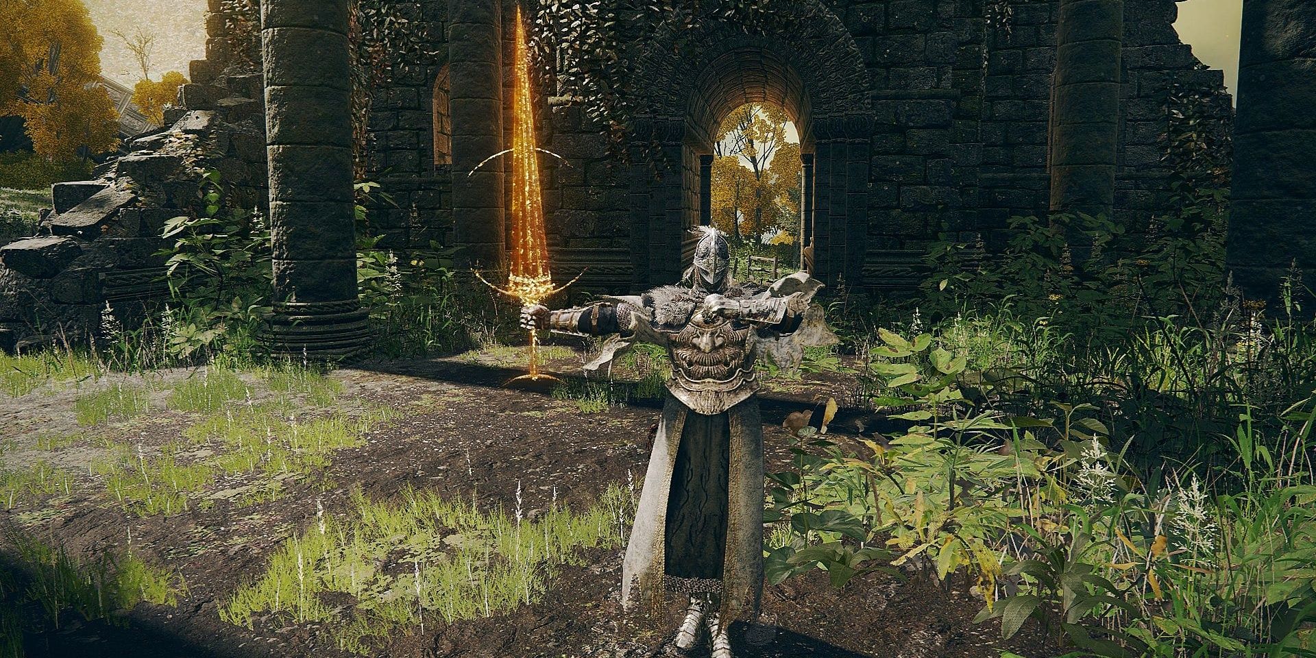 a sword made of golden light