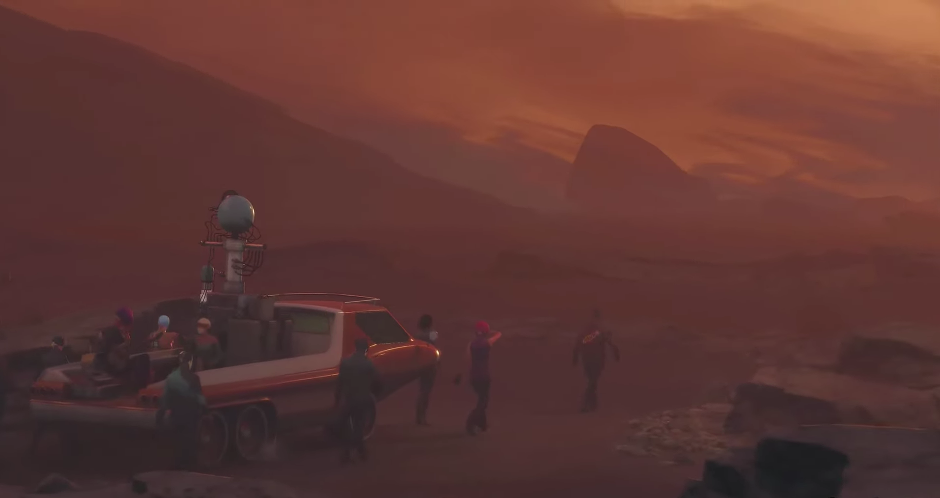 Deathloop: Colt Walking Into The Sunset With Blackreef Survivors