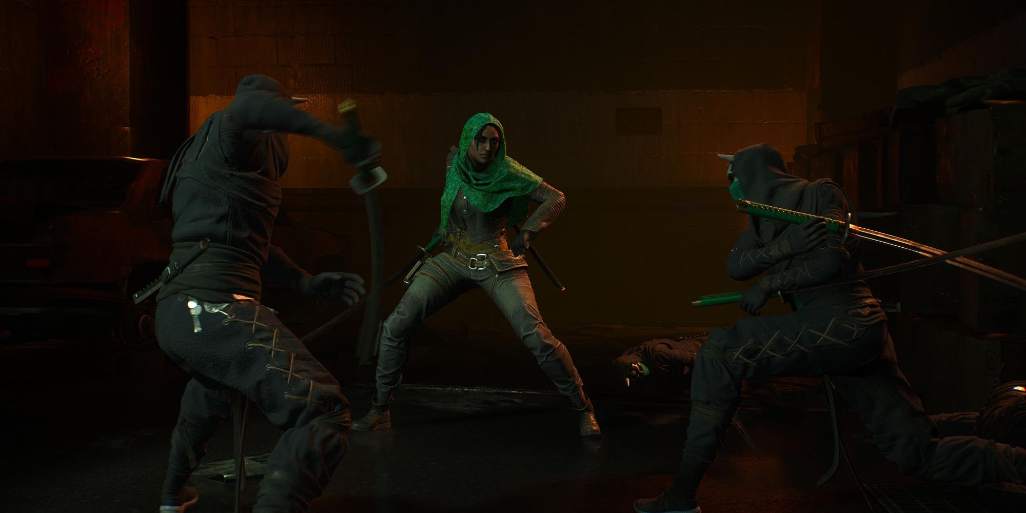 gotham knights talia fights ninjas