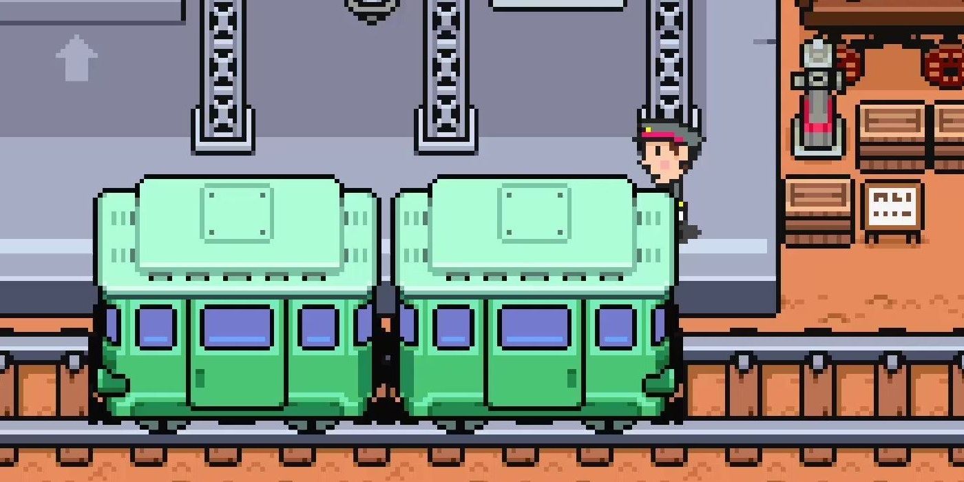 The Green Train at the station in Mother 3