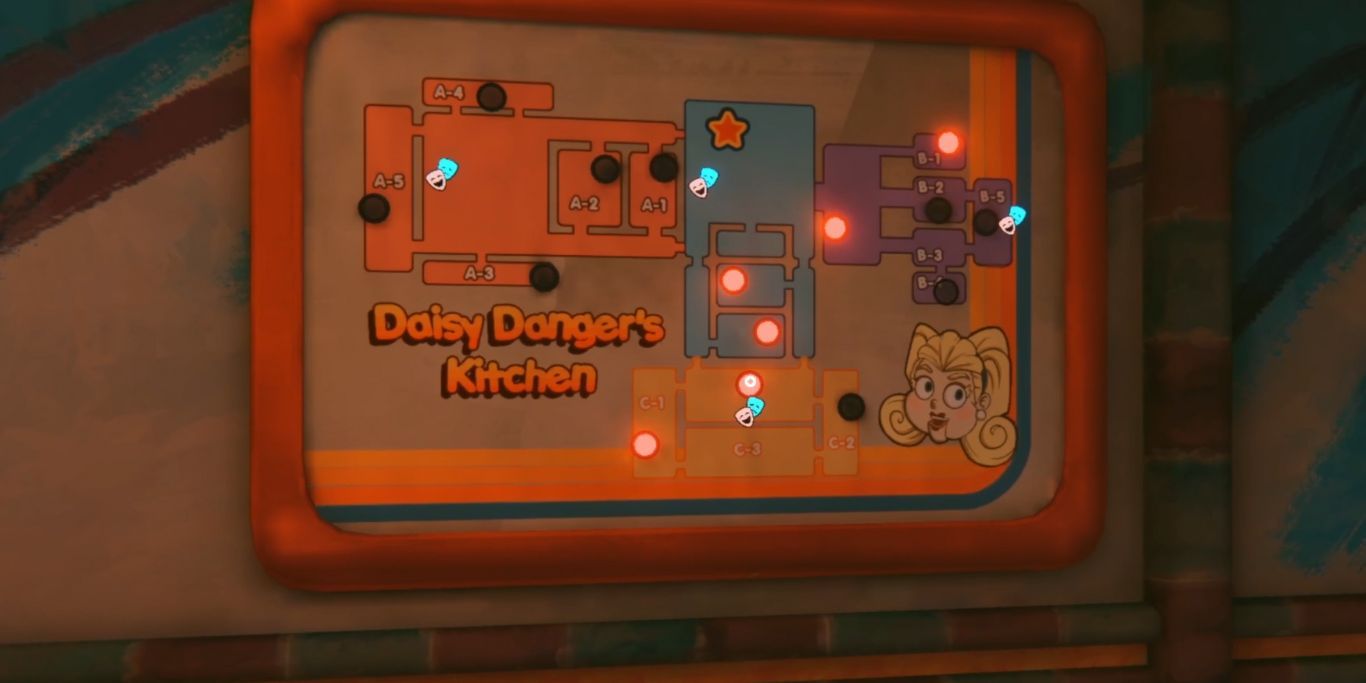 Hello Puppets Midnight Show Daisy Danger's Kitchen Map