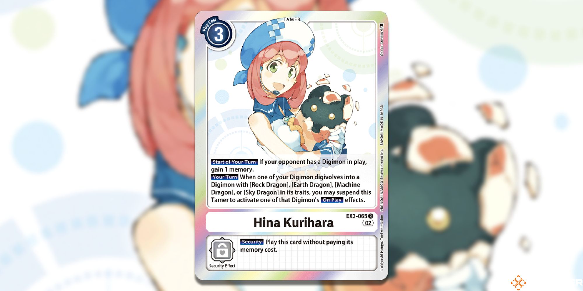 hina kurihara digimon card game with blur ex03