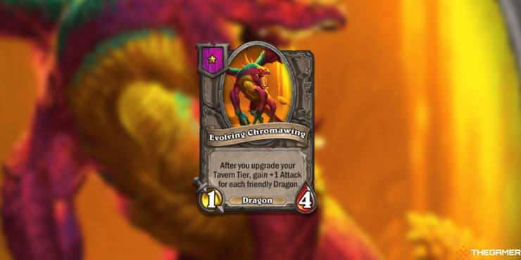 Evolving Chromawing in Hearthstone Battlegrounds