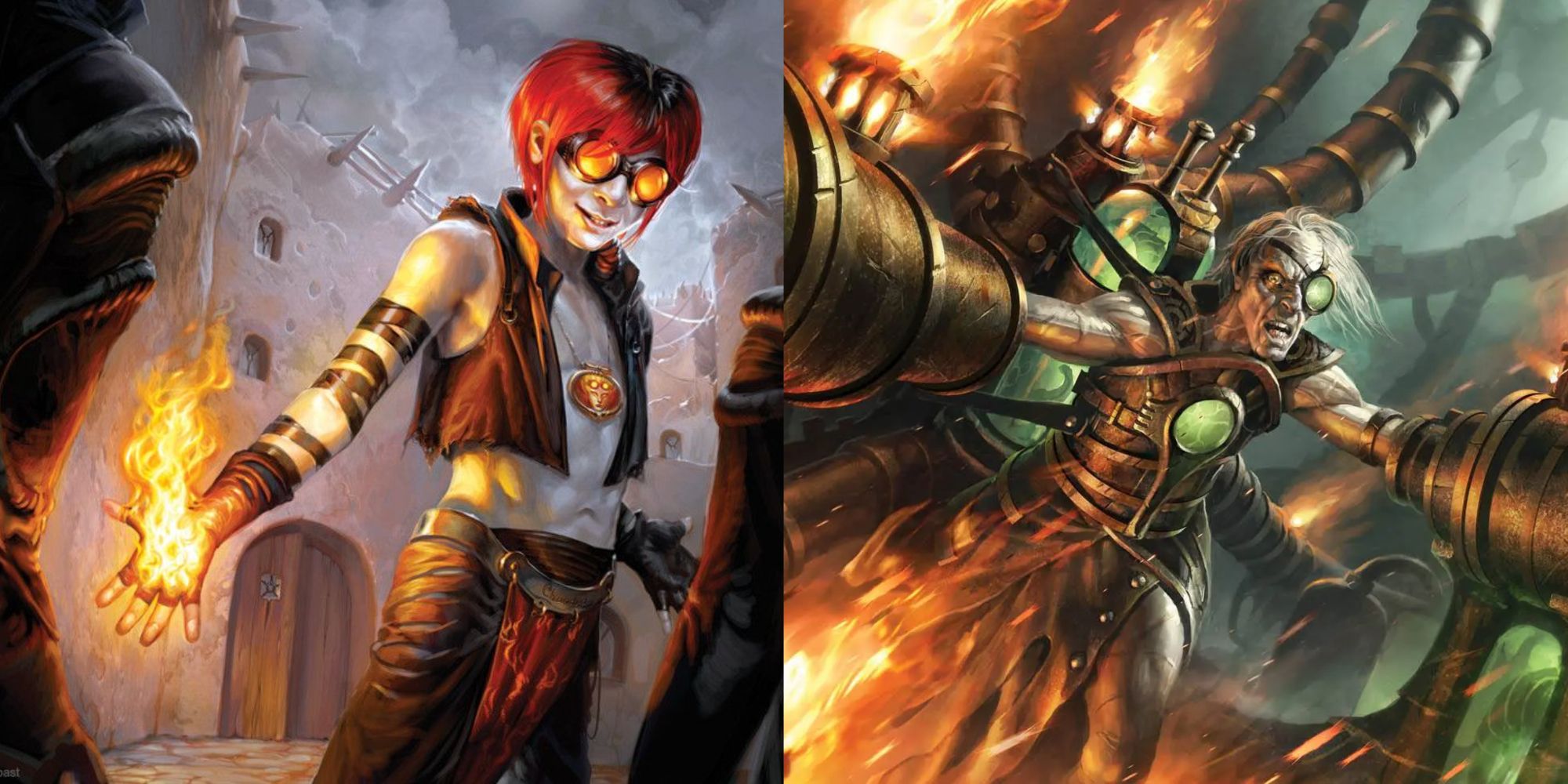 Young Pyromancer and Themro Alchemist artworks