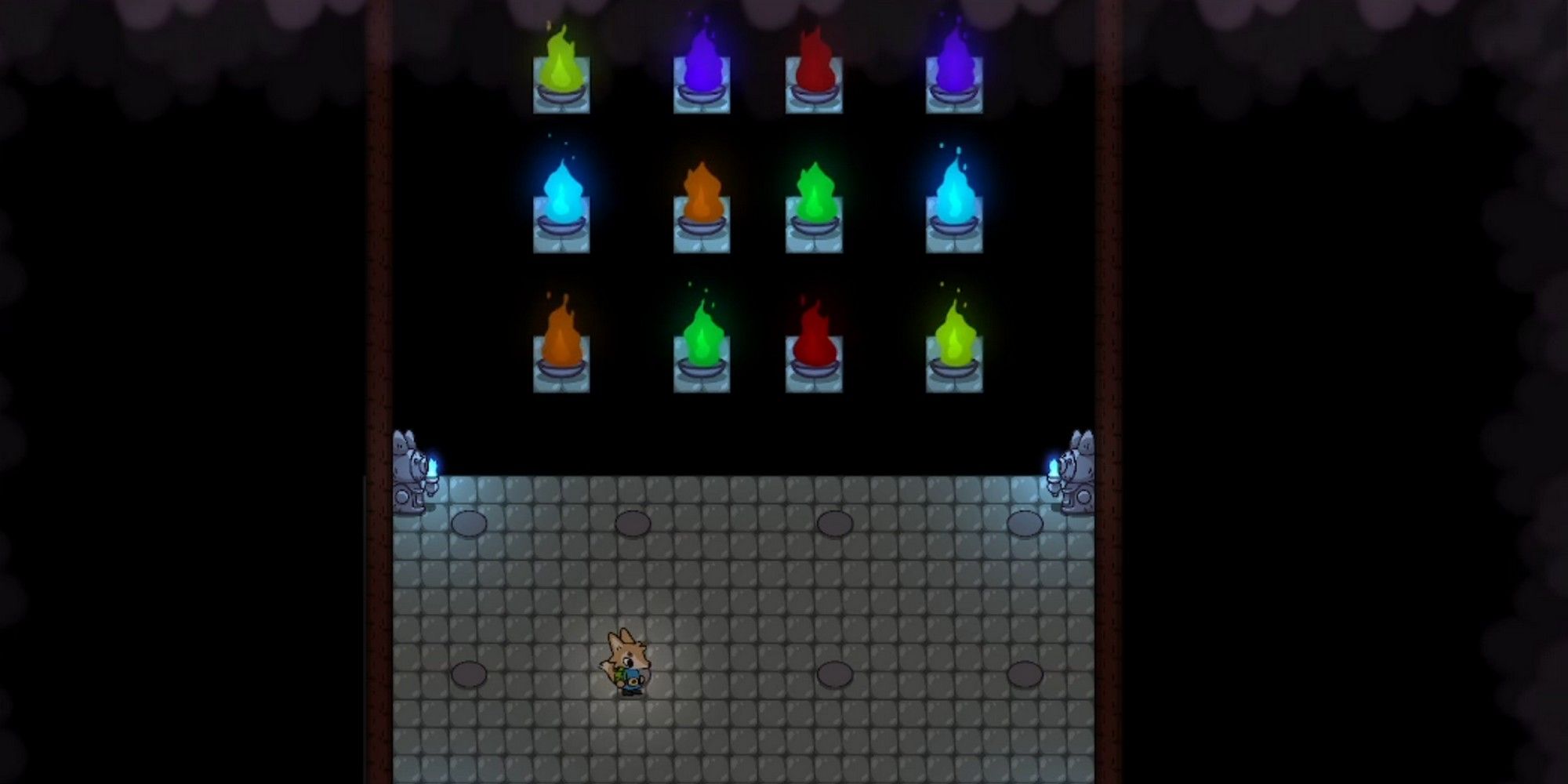 lonesome village mountain star fragment colored torch puzzle