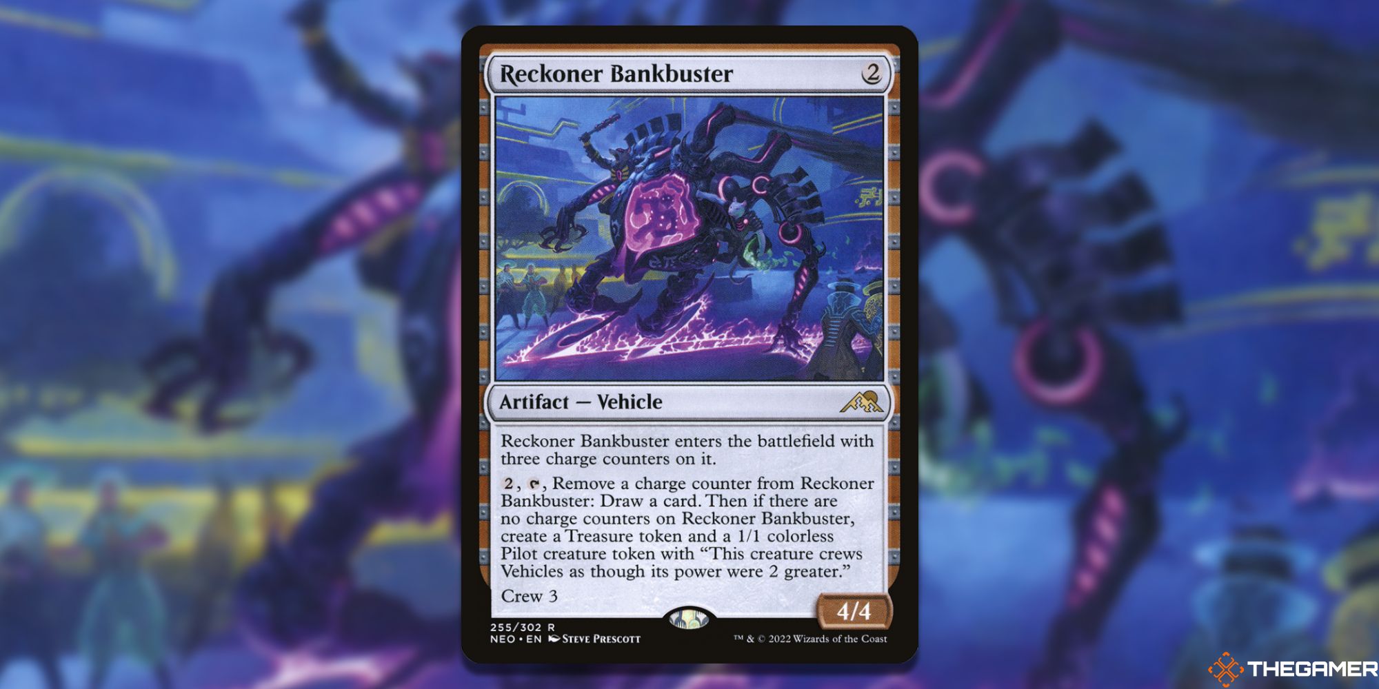  Image of the Reckoner Bankbuster card in Magic: The Gathering, with art by Steve Prescott