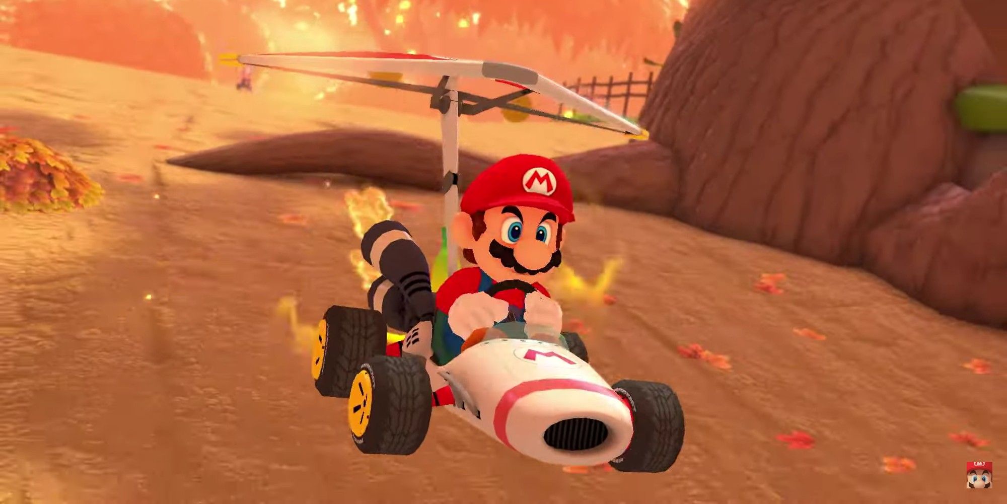 mario racing through maple treeway