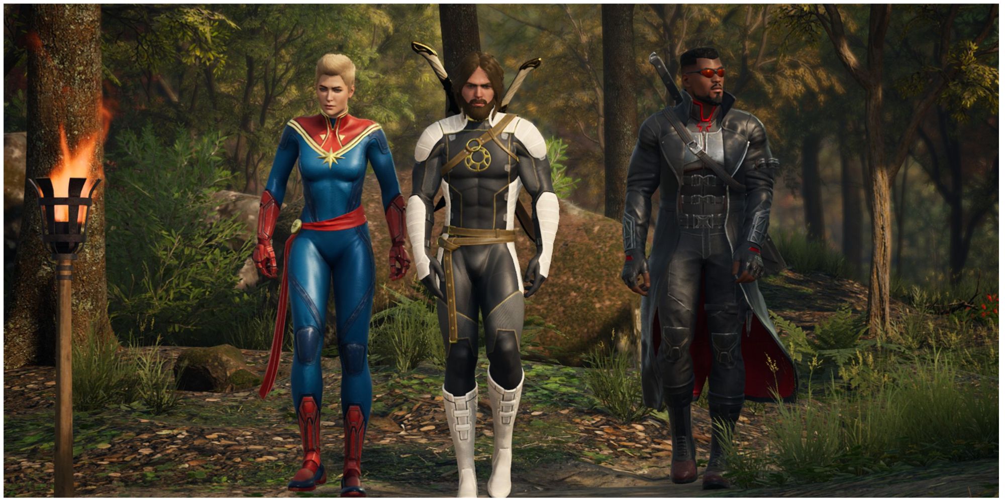 Marvels Midnight Suns: Hunter, Blade, and Marvel