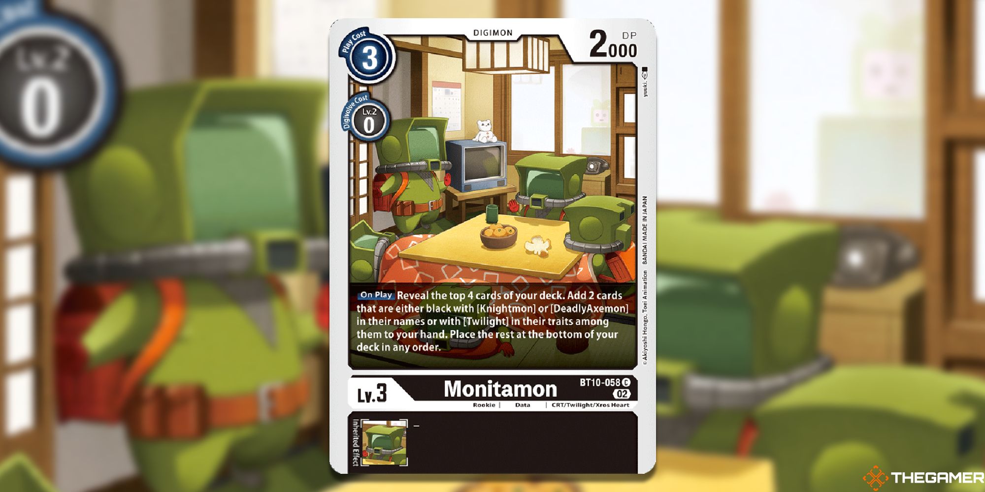 monitamon card image with blur from bt10 digimon card game 