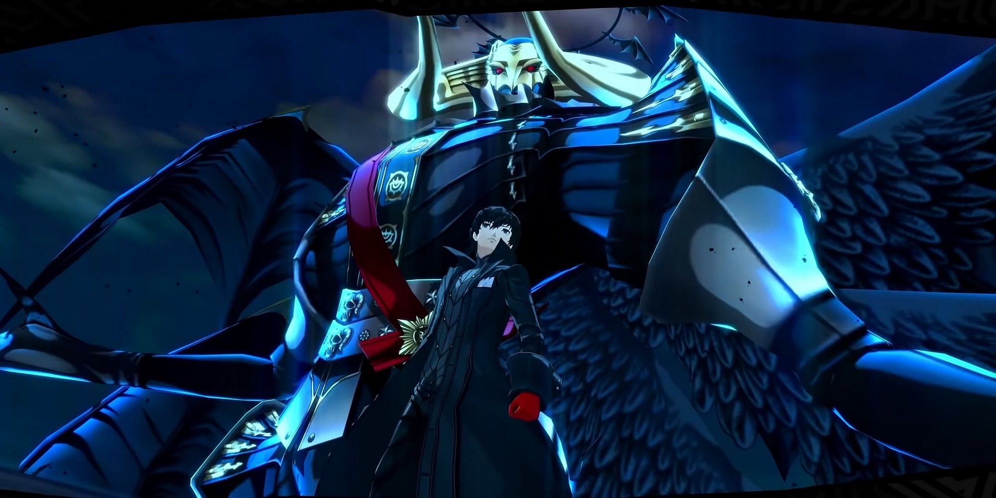 persona 5 royal joker and satanael about to end the yaldabaoth fight