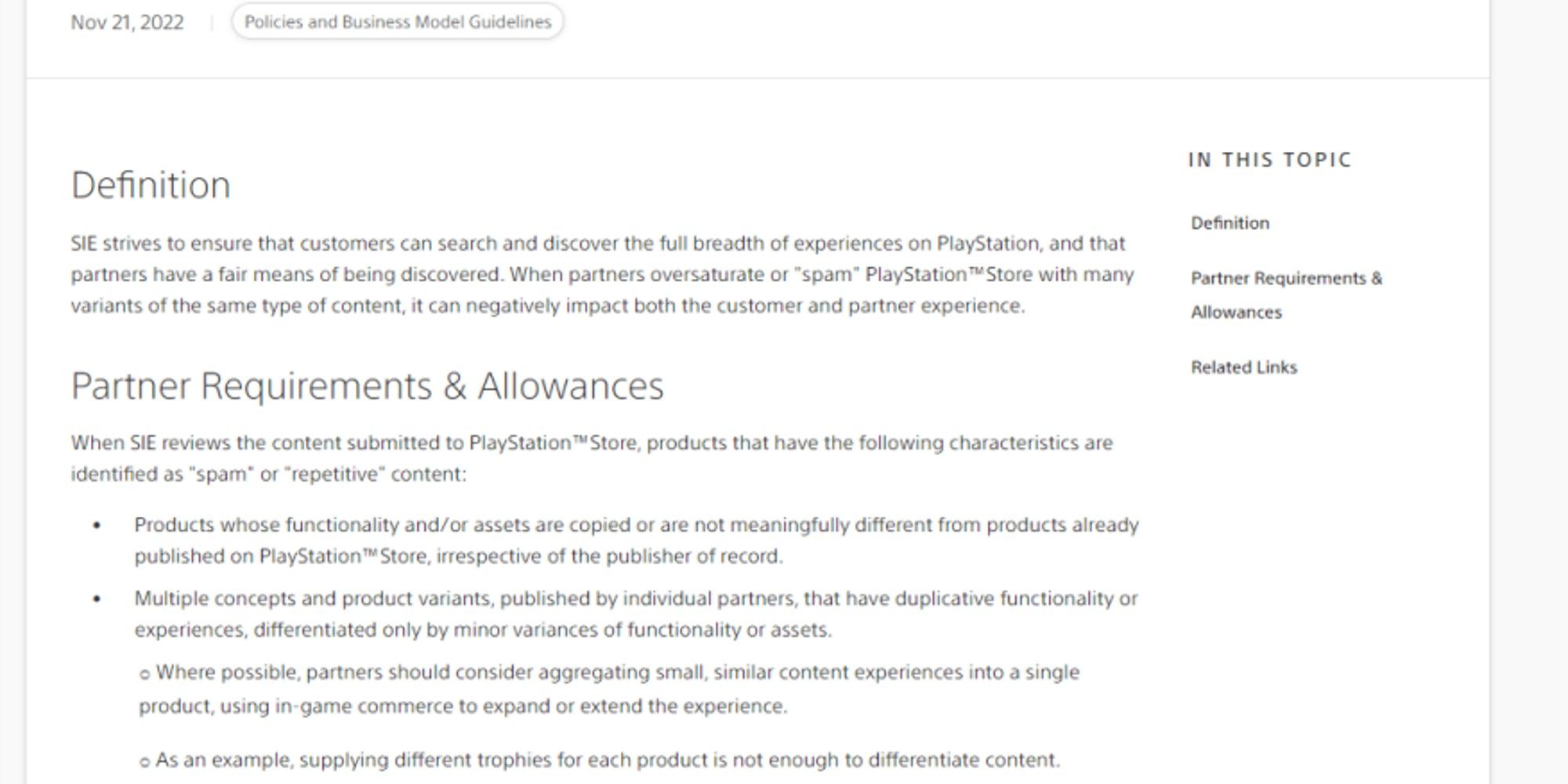 ps store dev letter warning against shovelware