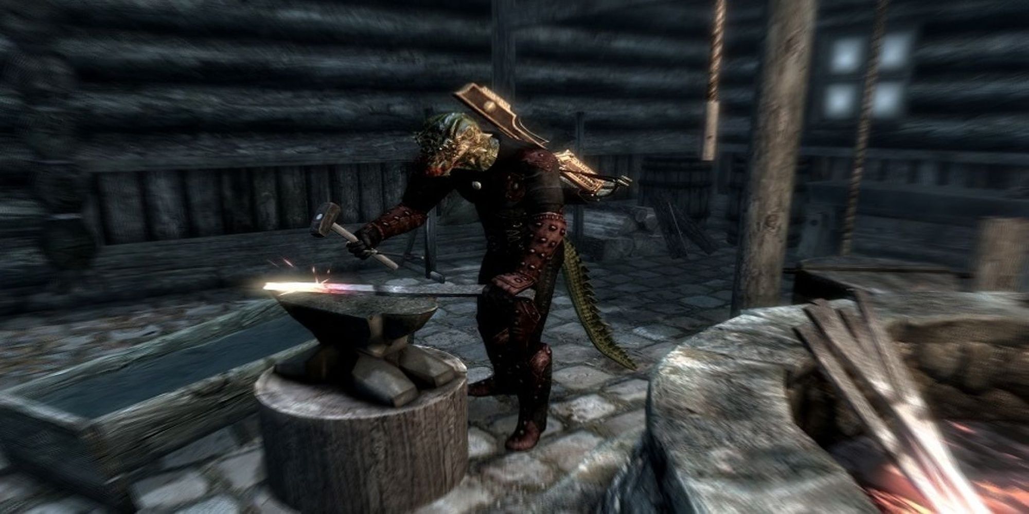 Skyrim Argonian Smithing