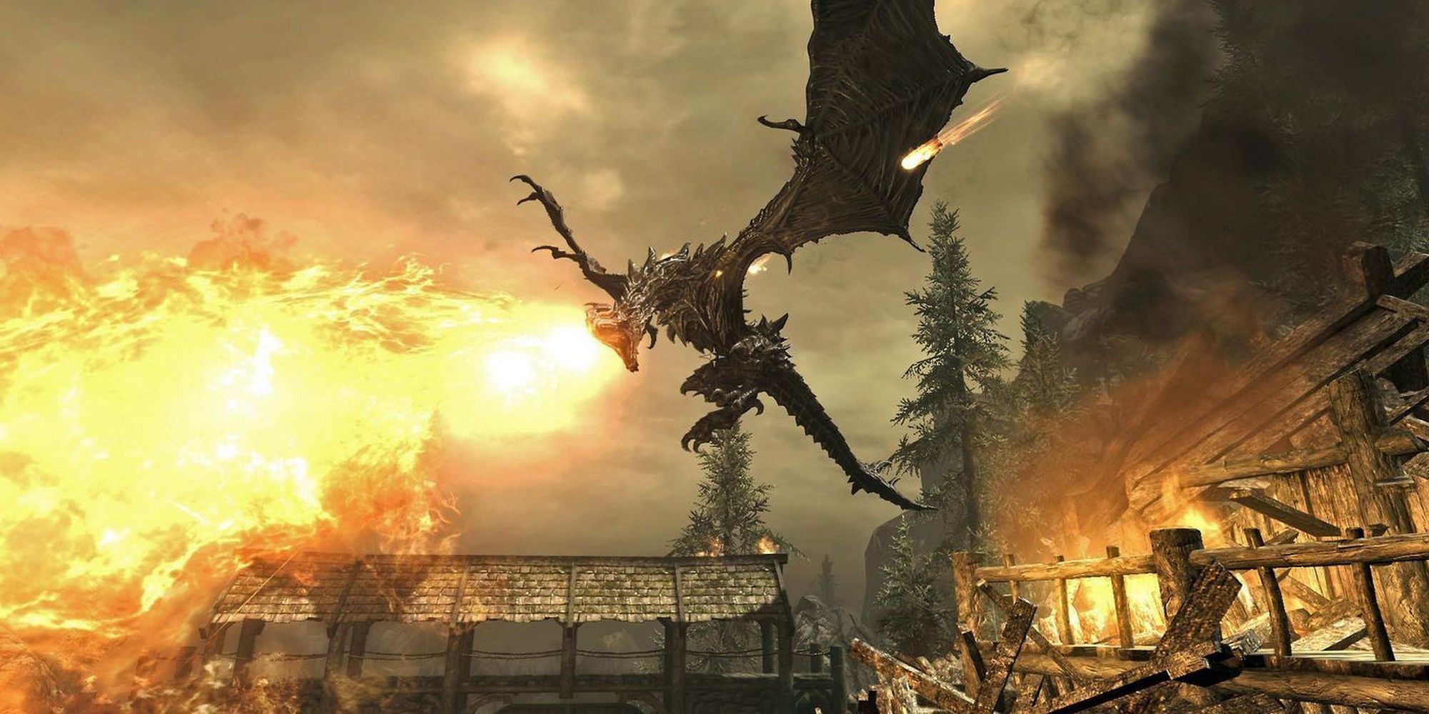 Skyrim Dragon Fire Breath Attack