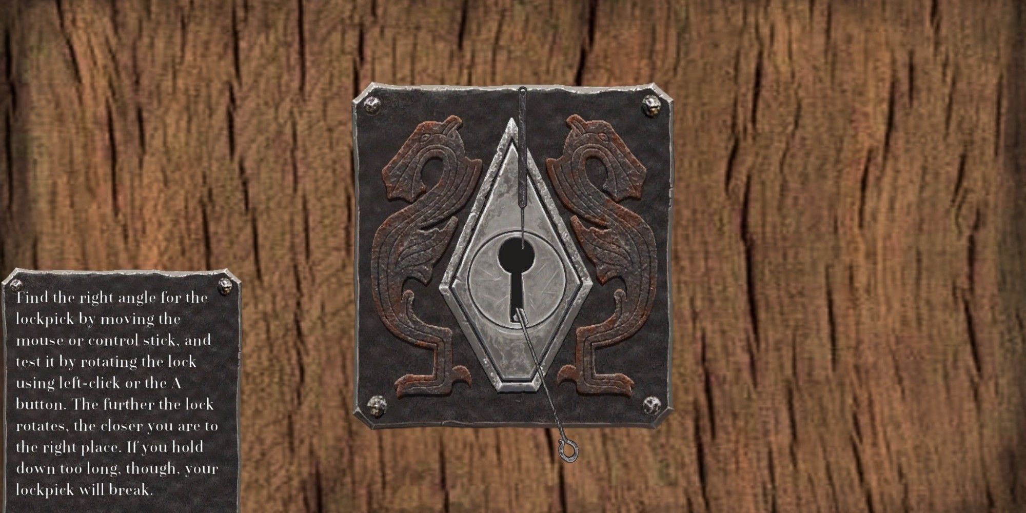 Skyrim Style Lock Museum of Mechanics Lockpicking