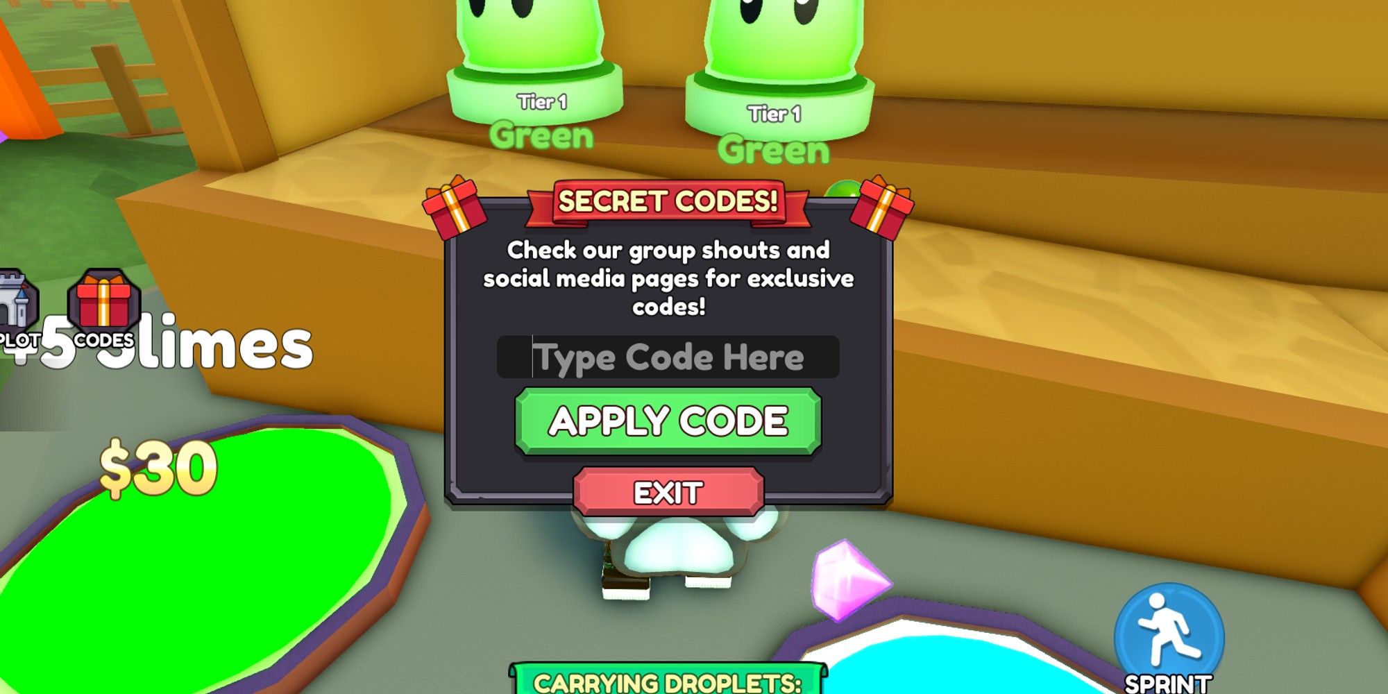 Slime Tower Tycoon Codes