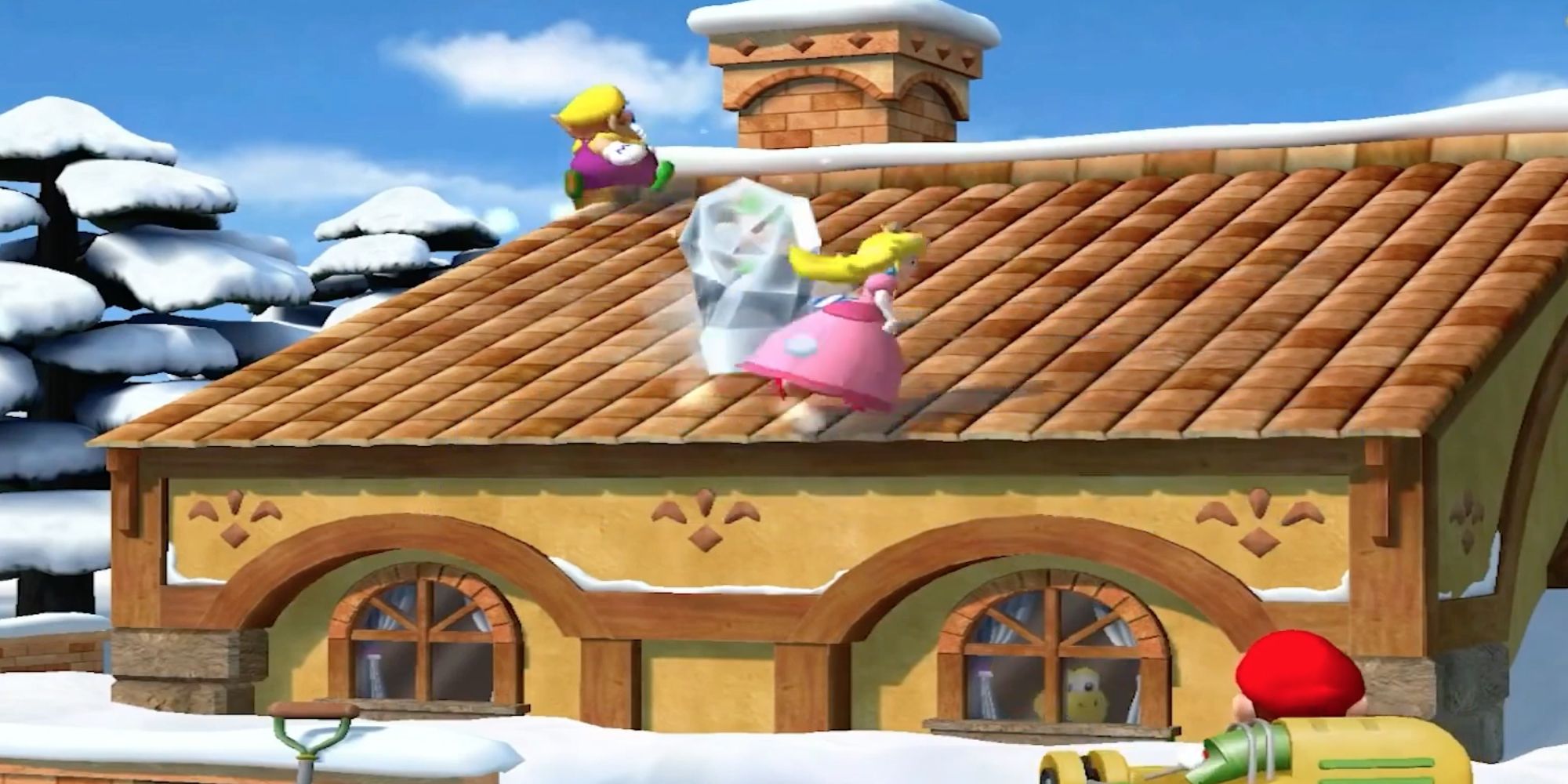 Snow Way Out from Mario Party 8 Featuring Wario, Princess Peach, and Mario