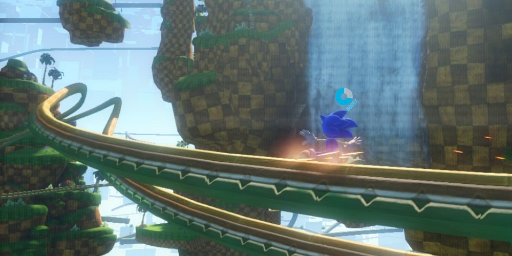 sonic frontiers portal stage sonic using a rail grind