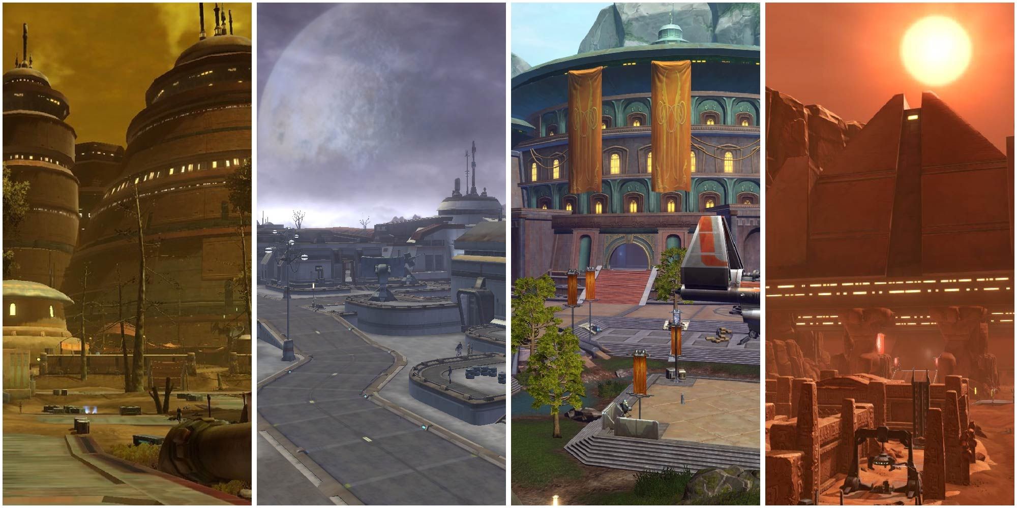 Hutta, Ord Mantell, tython and Korriban, planets from Star Wars The Old Republic