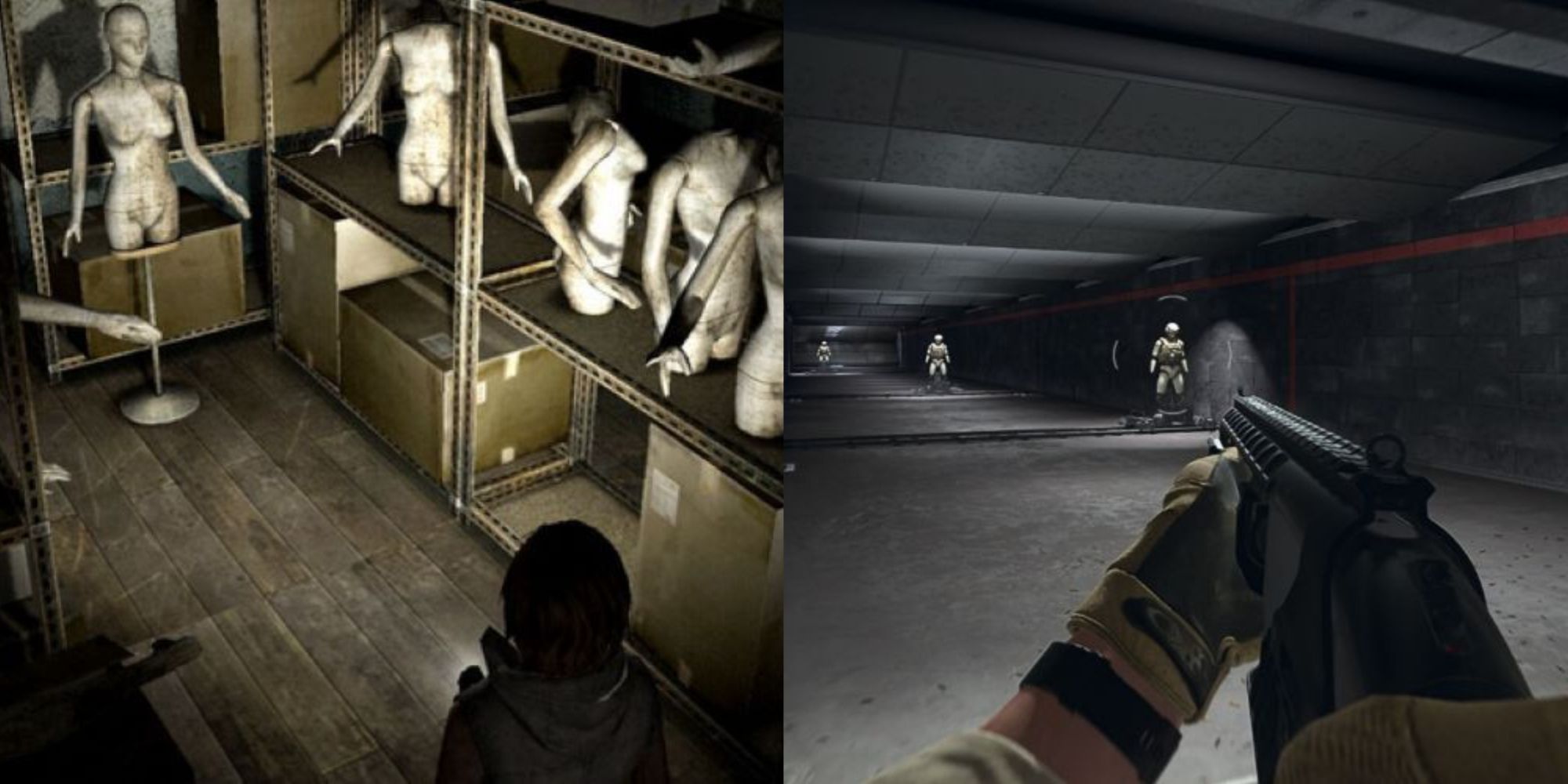 The terrifying Mannequin room from Silent Hill 3 and a Bryson 890 from Call of Duty: Modern Warfare 2.